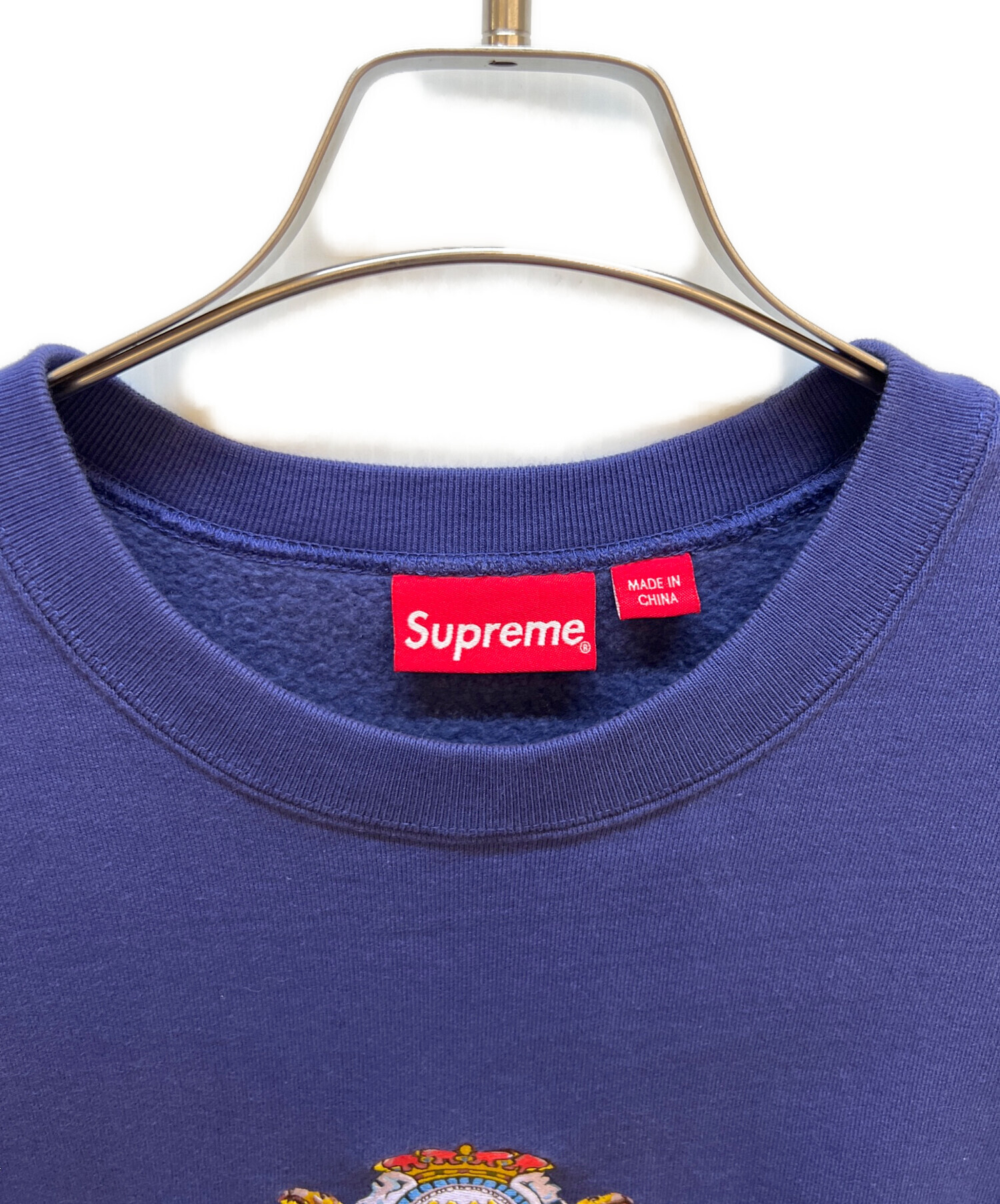 中古・古着通販】SUPREME (シュプリーム) Crest Crewneck ネイビー
