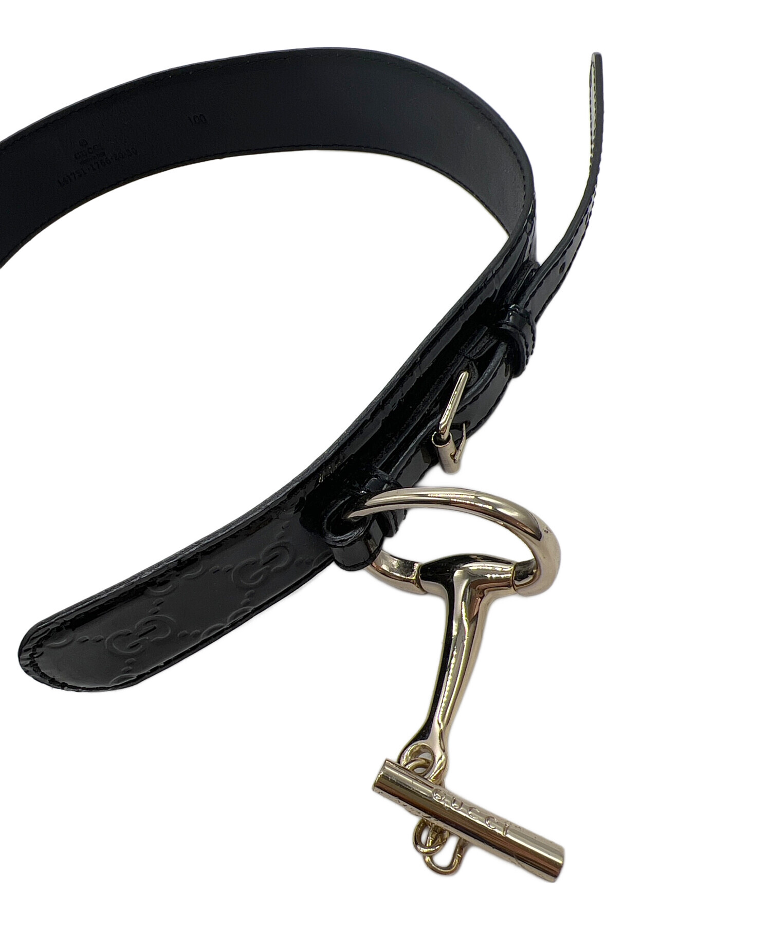 中古・古着通販】GUCCI (グッチ) ホースビットベルト ブラック