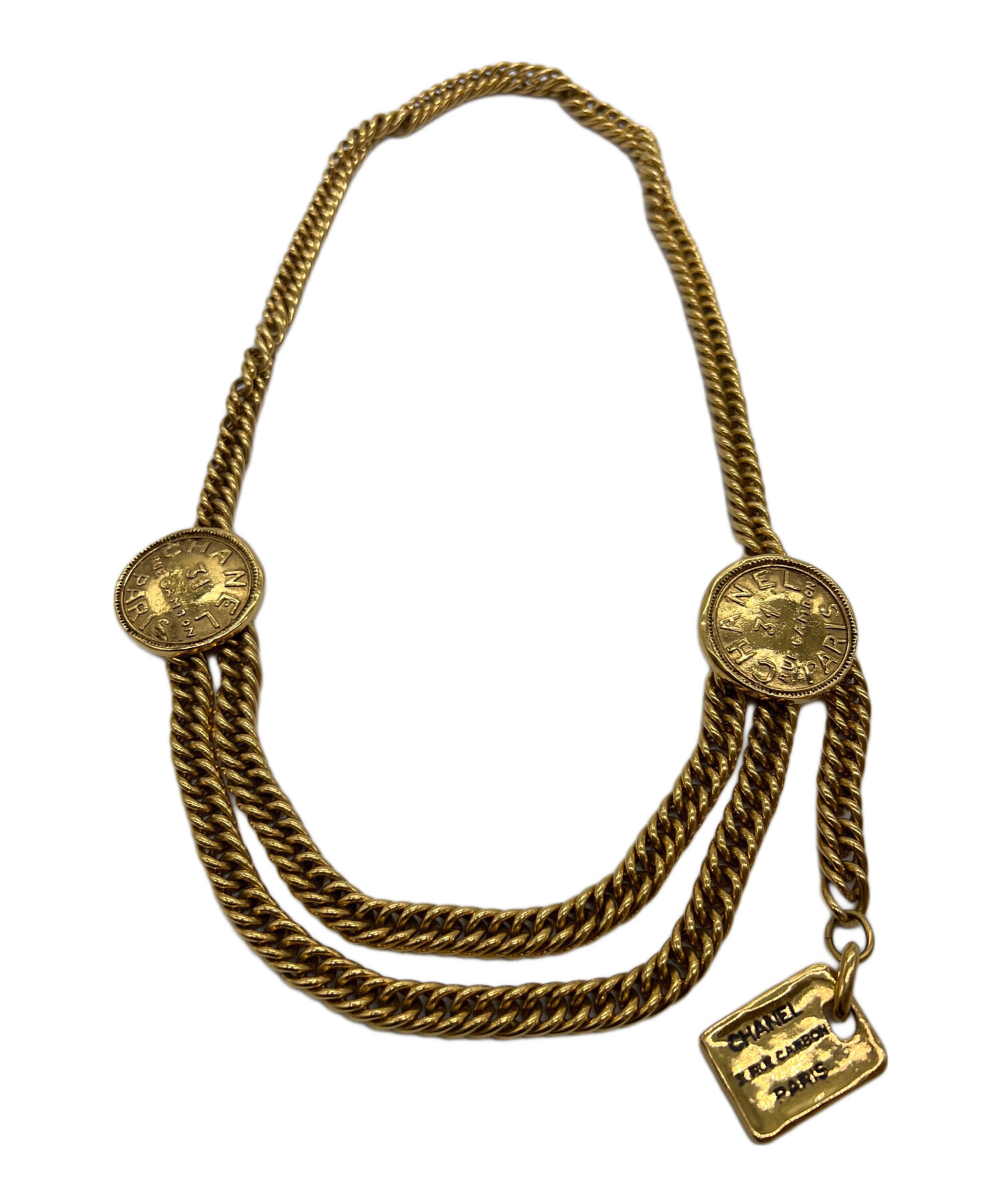 中古・古着通販】CHANEL (シャネル) チェーンベルト ゴールド