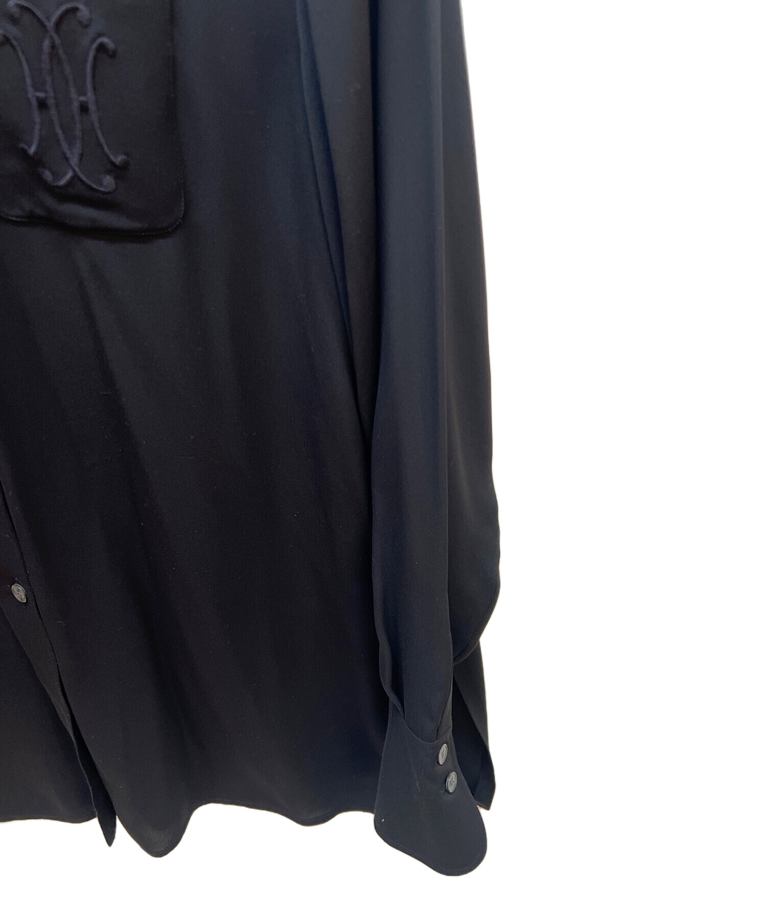 中古・古着通販】HERMES (エルメス) 長袖シャツ ブラック サイズ:44