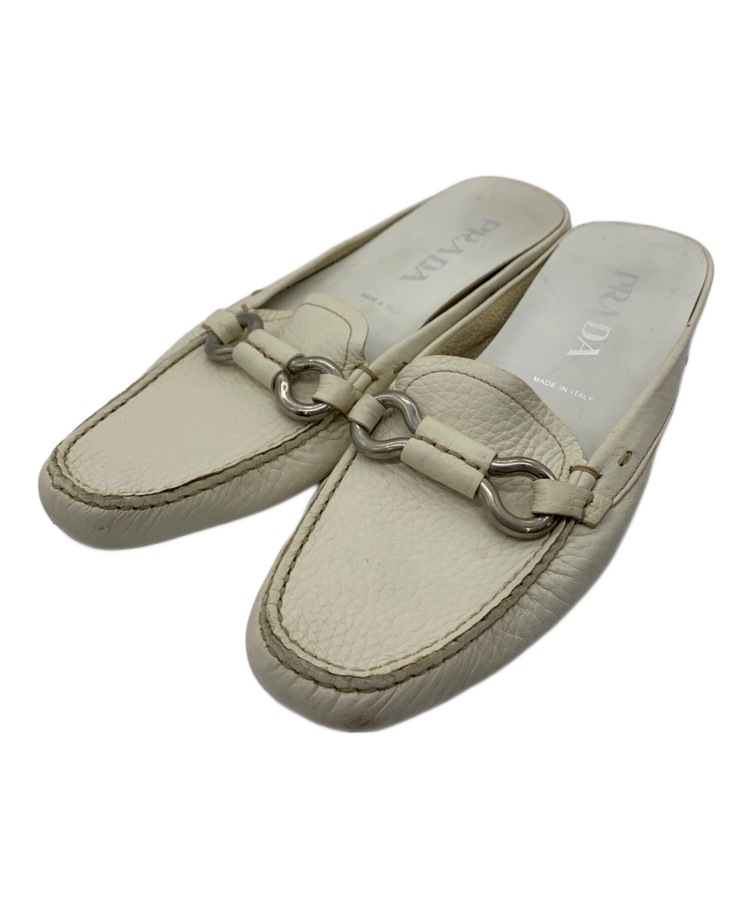 中古・古着通販】PRADA (プラダ) ドライビングシューズ ホワイト