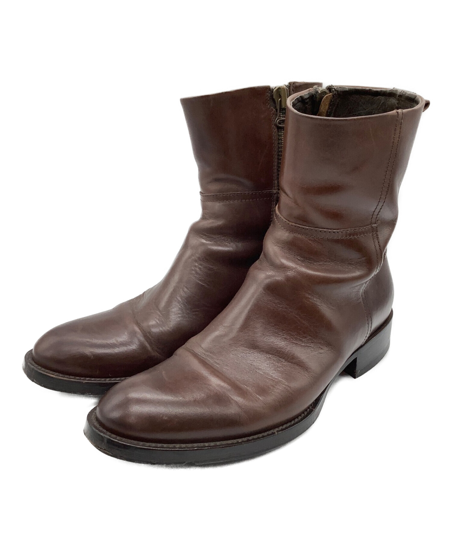 中古・古着通販】BUTTERO (ブッテロ) サイドジップブーツ ブラウン