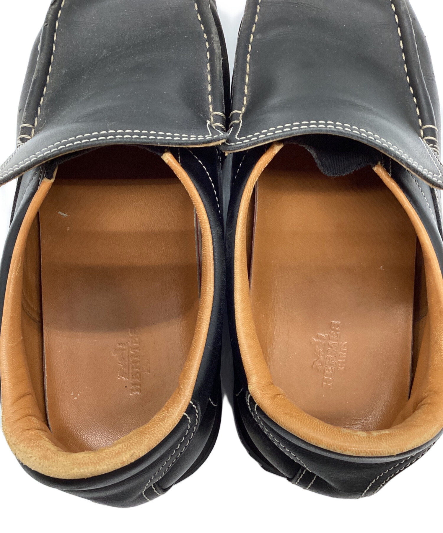 中古・古着通販】HERMES (エルメス) TURBO レザースリッポン ブラック