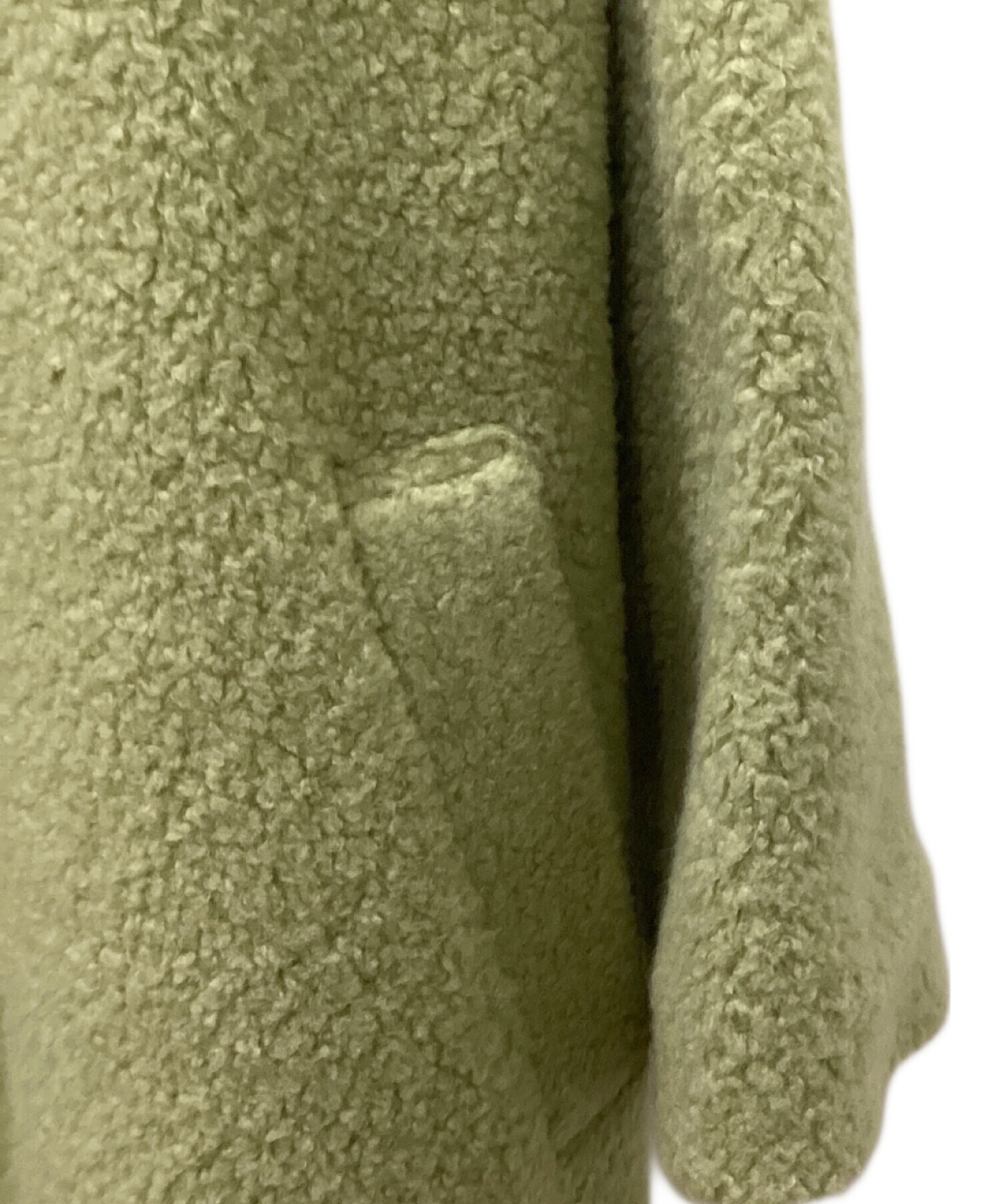 中古・古着通販】CADUNE (カデュネ) ボアコート 黄緑 サイズ:38