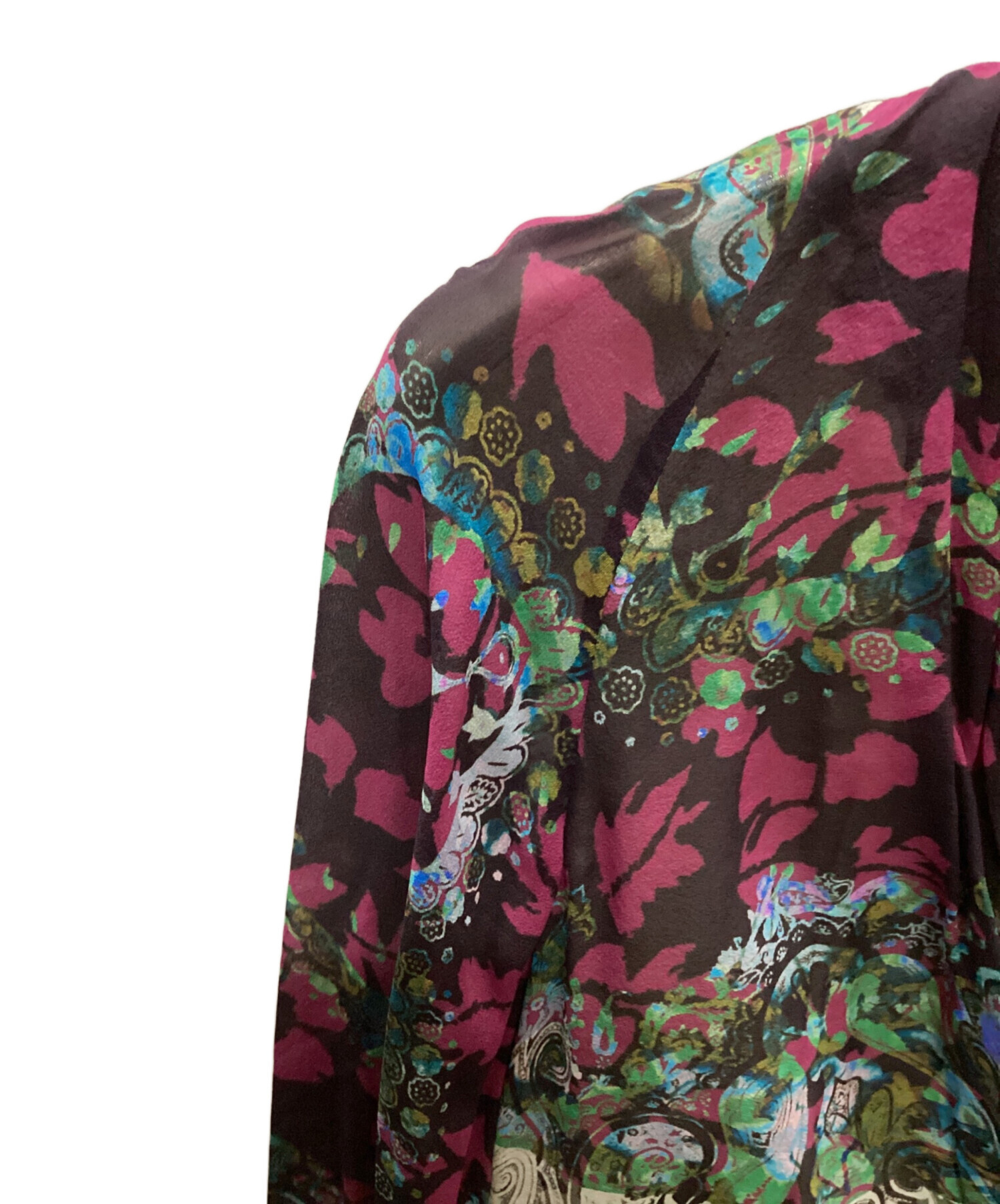 中古・古着通販】ETRO (エトロ) シルクワンピース パープル×ベージュ