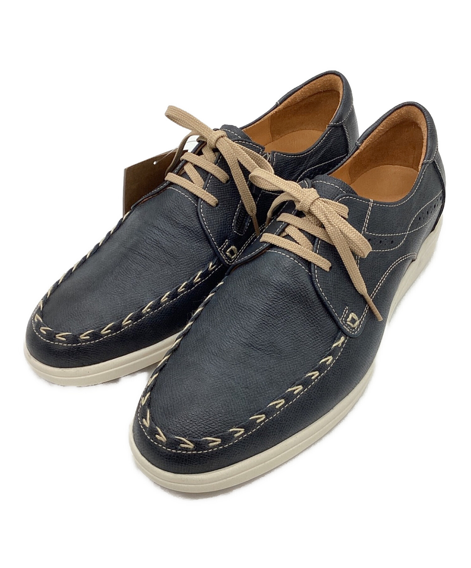 中古・古着通販】BENESU (ベネシュ) レザースニーカー ネイビー サイズ