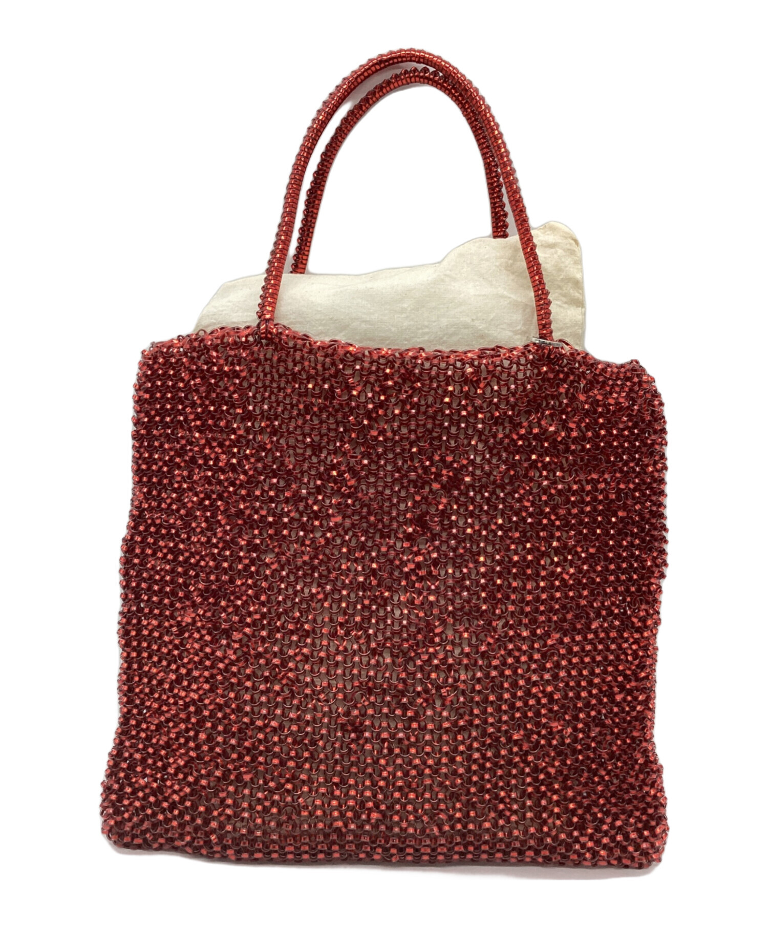 中古・古着通販】ANTEPRIMA (アンテプリマ) ワイヤーバッグ レッド