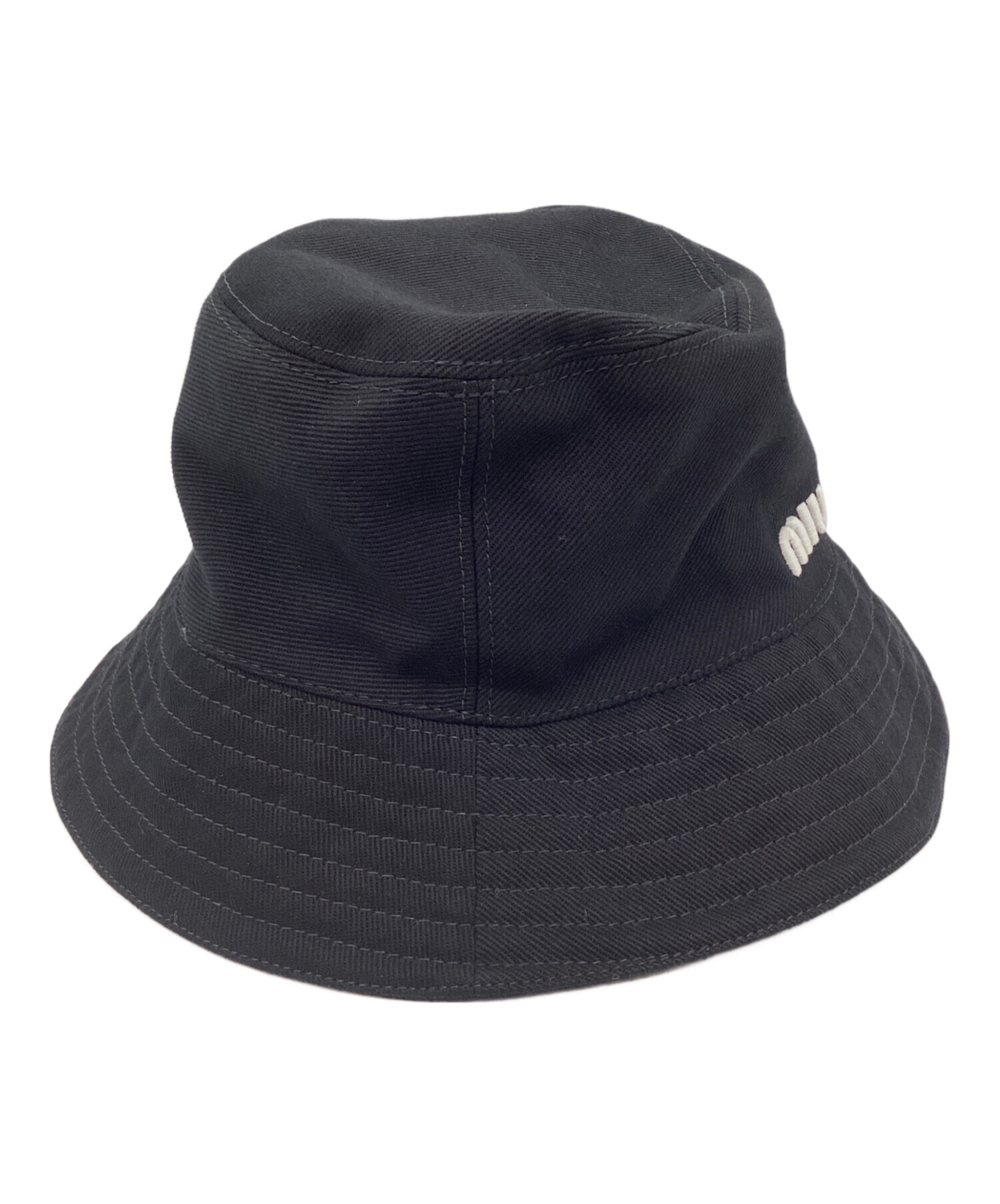 Aランク・業者価格】MIU MIU ブラック バケットハット Mサイズ 付属有