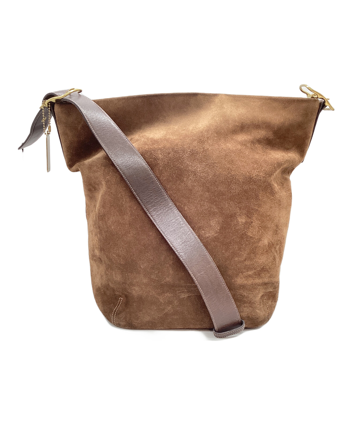 Coach ダークブラウン ショルダーバッグ 保存袋付き ブラウン