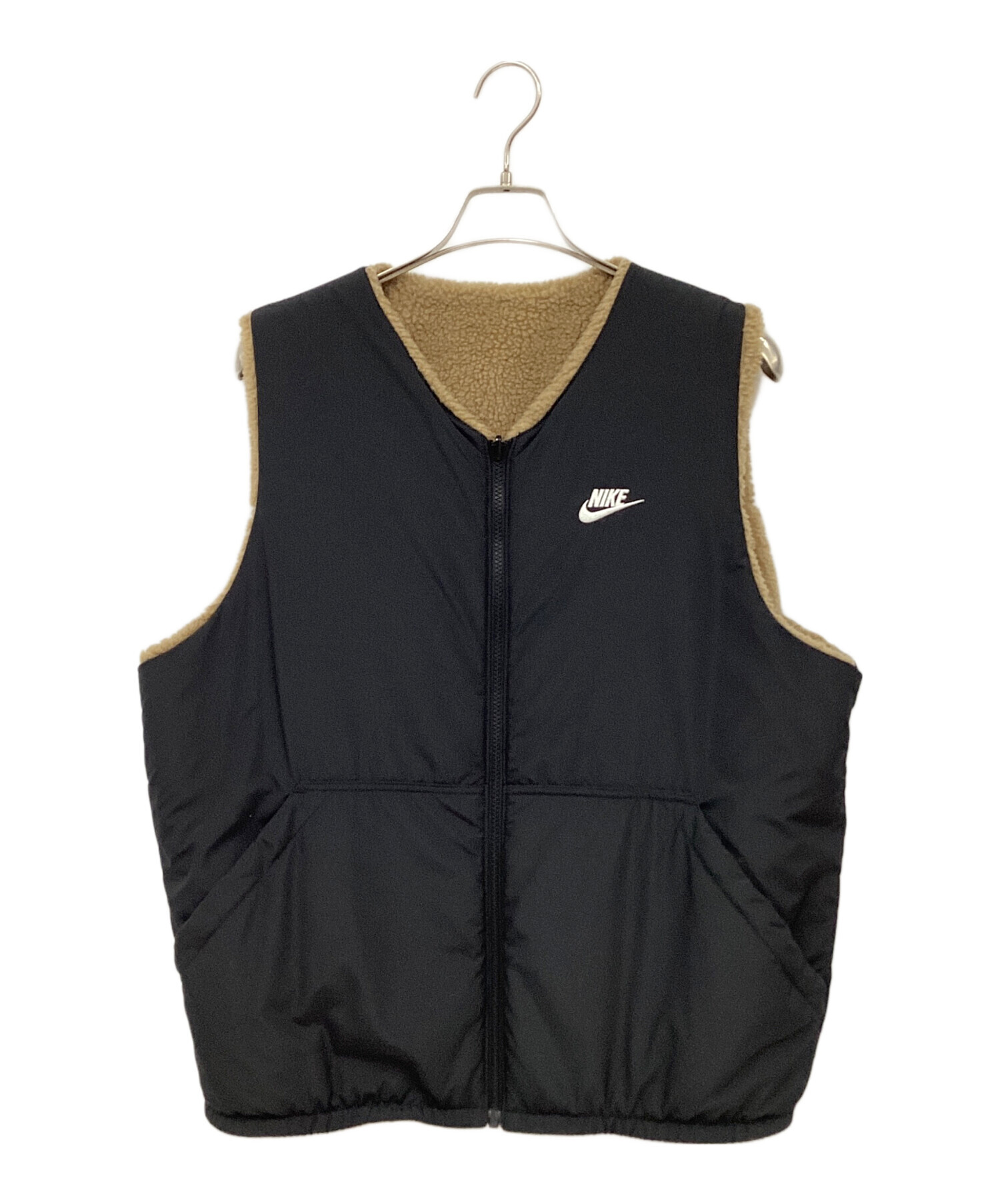 中古・古着通販】NIKE (ナイキ) リバーシブルボアベスト ブラウン
