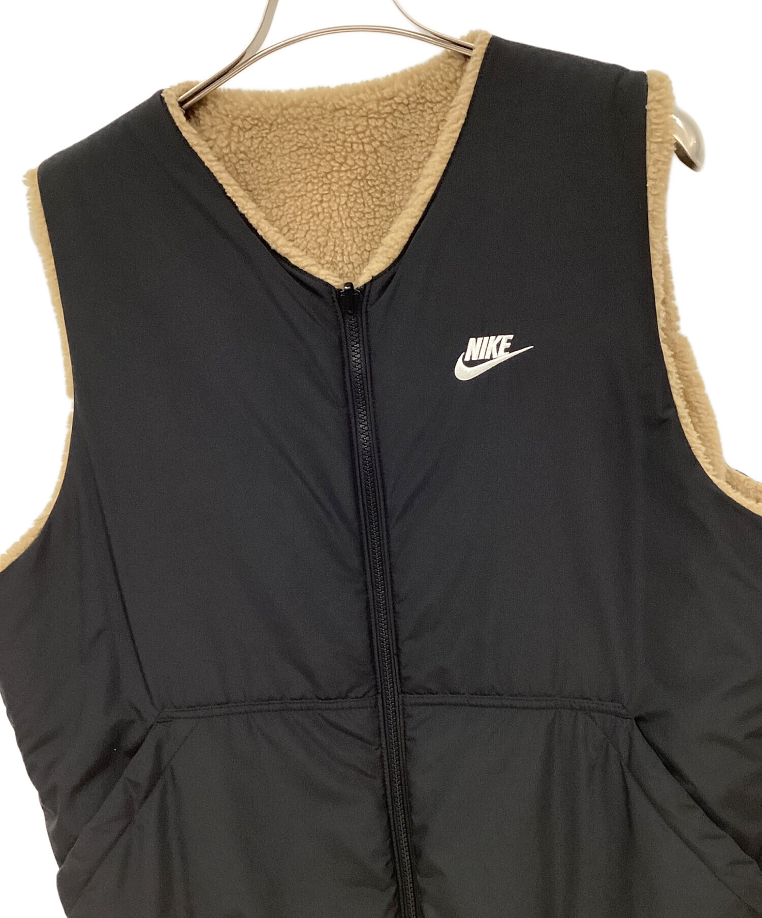 中古・古着通販】NIKE (ナイキ) リバーシブルボアベスト ブラウン