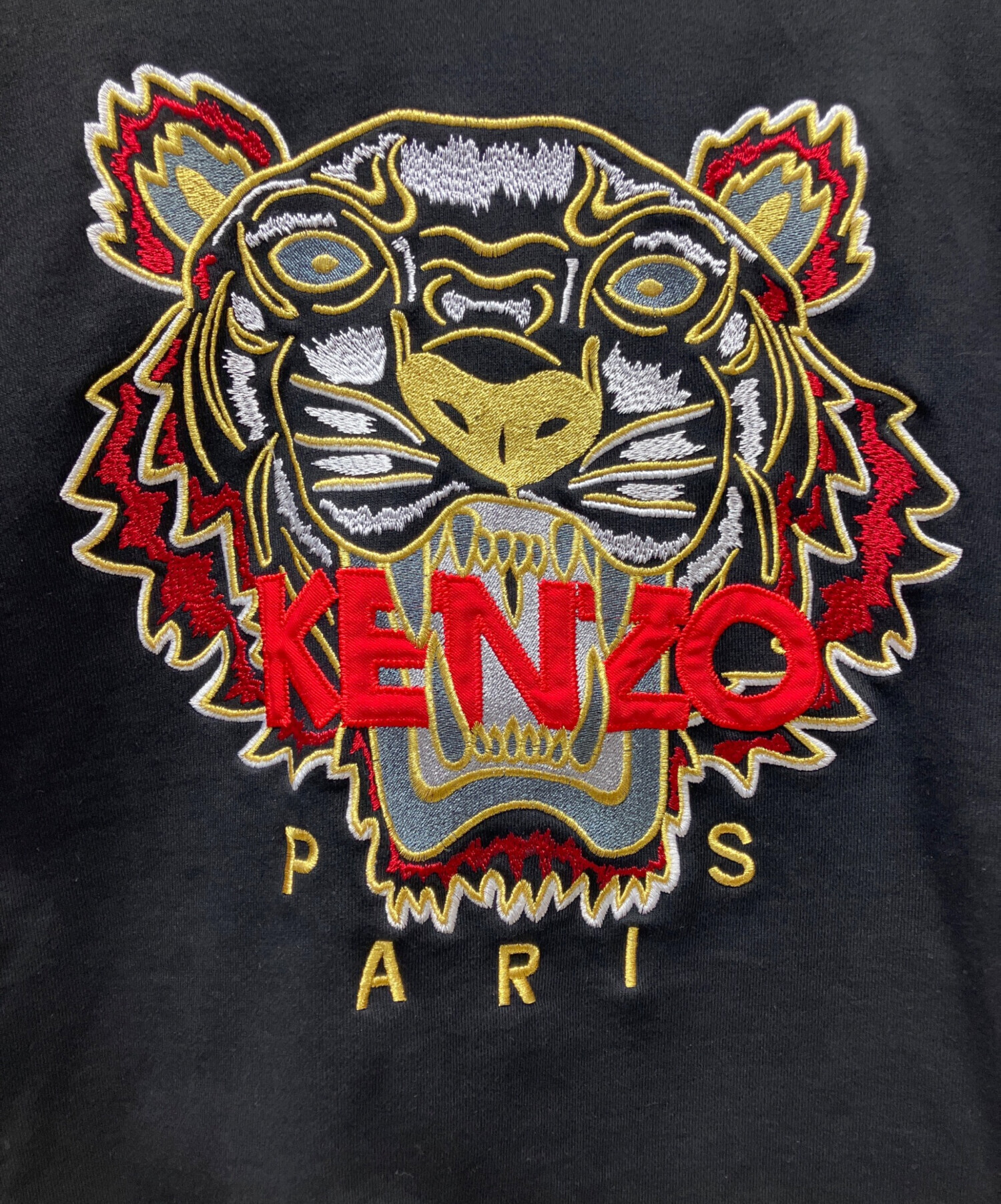 中古・古着通販】KENZO (ケンゾー) タイガー刺繍スウェット ブラック