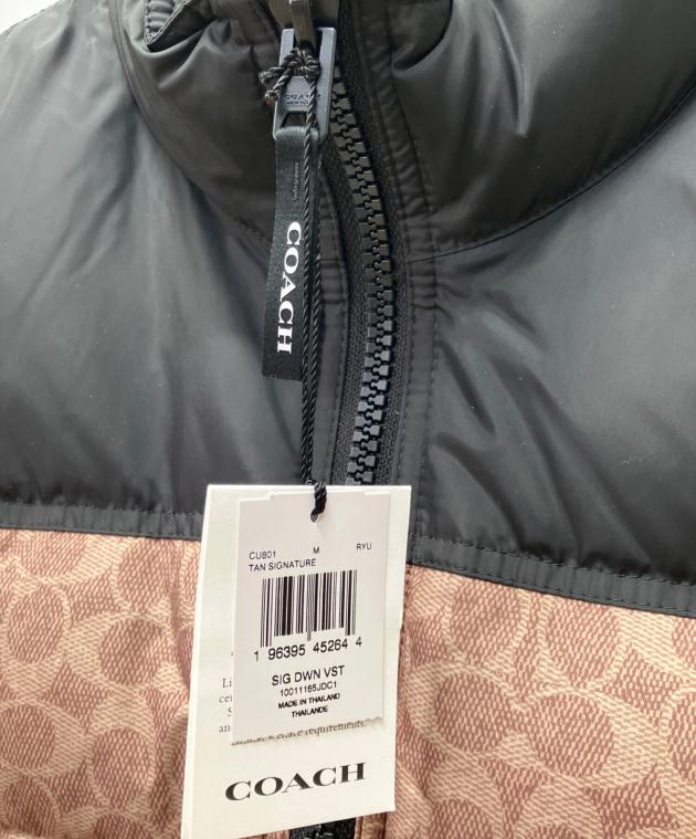 中古・古着通販】COACH (コーチ) シグネチャー ダウンベスト ベージュ