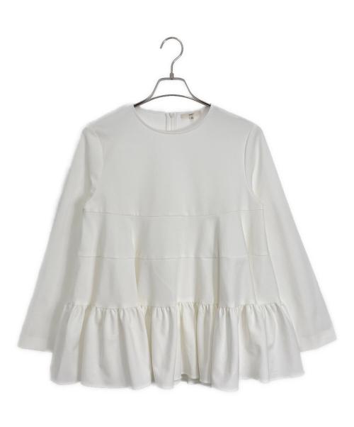 中古・古着通販】YORI (ヨリ) ティアードストレッチブラウス ホワイト