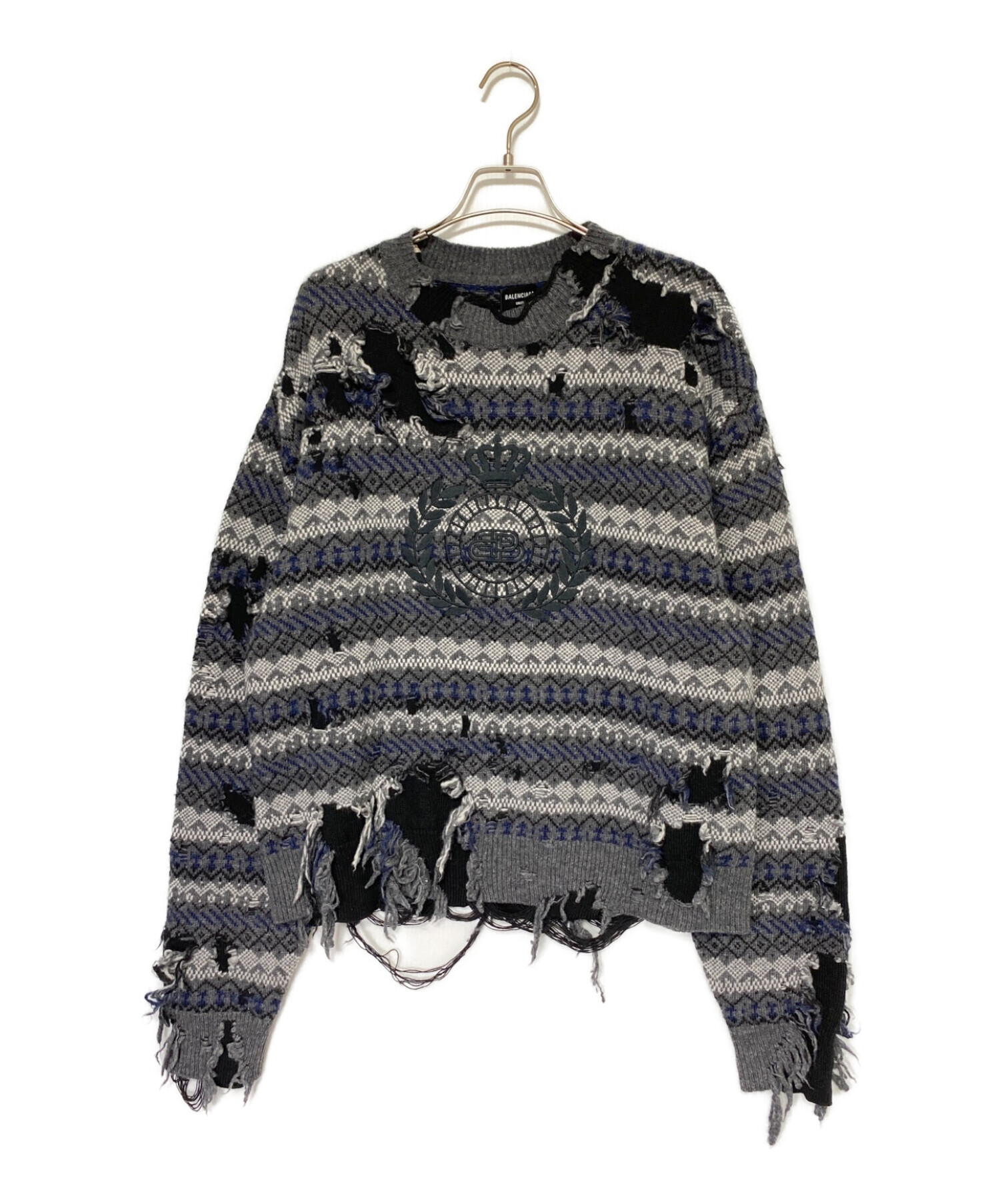 中古・古着通販】BALENCIAGA (バレンシアガ) デストロイド クルー