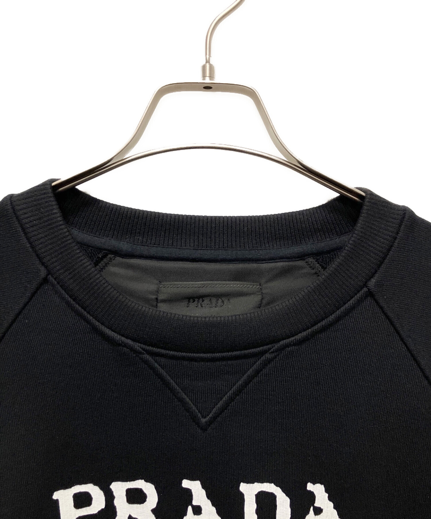 中古・古着通販】PRADA (プラダ) フロントロゴクルーネックスウェット