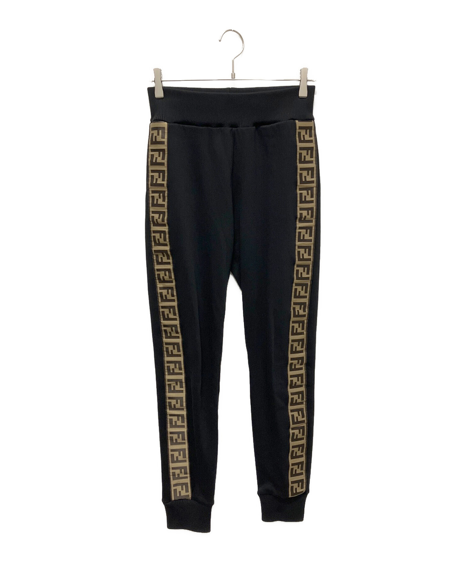 FENDI フェンディ ズッカ柄 パンツストレート FFロゴ ブラック