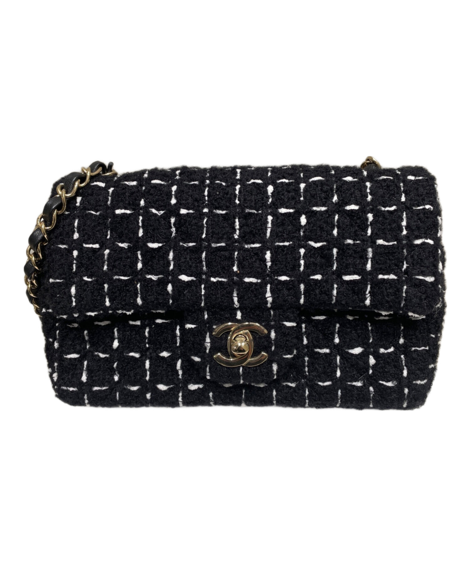 中古・古着通販】CHANEL (シャネル) チェーンショルダーツイードバッグ