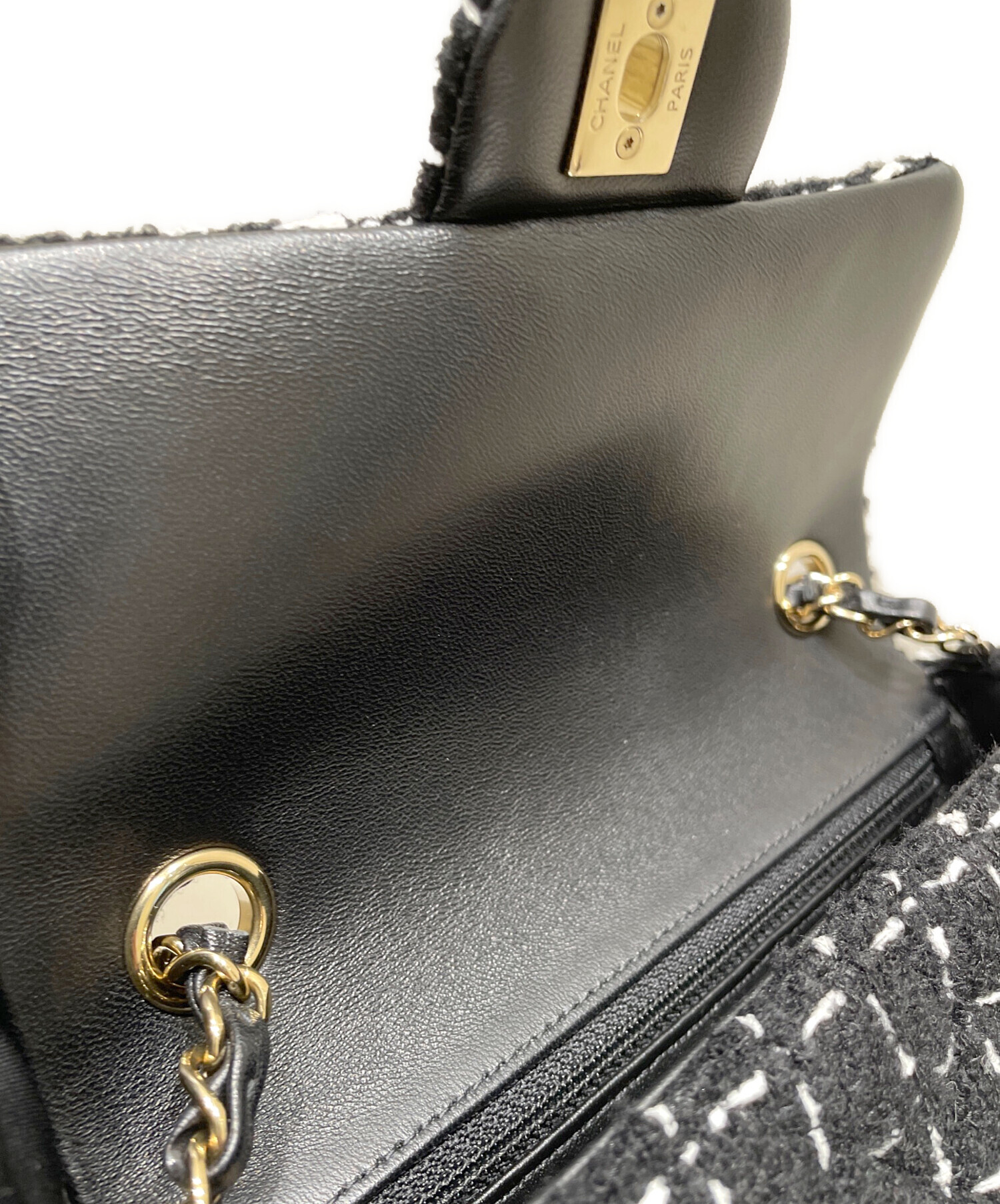 中古・古着通販】CHANEL (シャネル) チェーンショルダーツイードバッグ