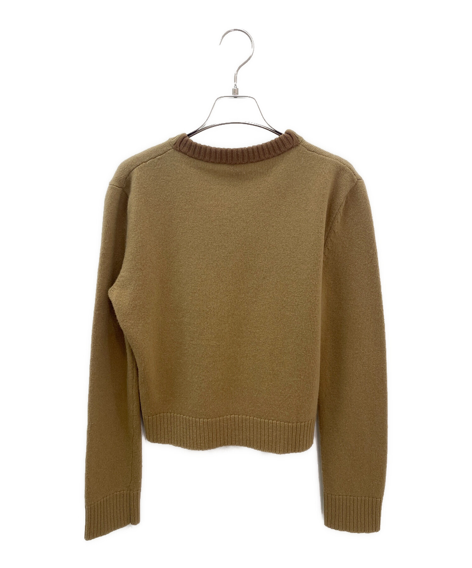 中古・古着通販】LOEWE (ロエベ) アナグラムVネックニット ブラウン