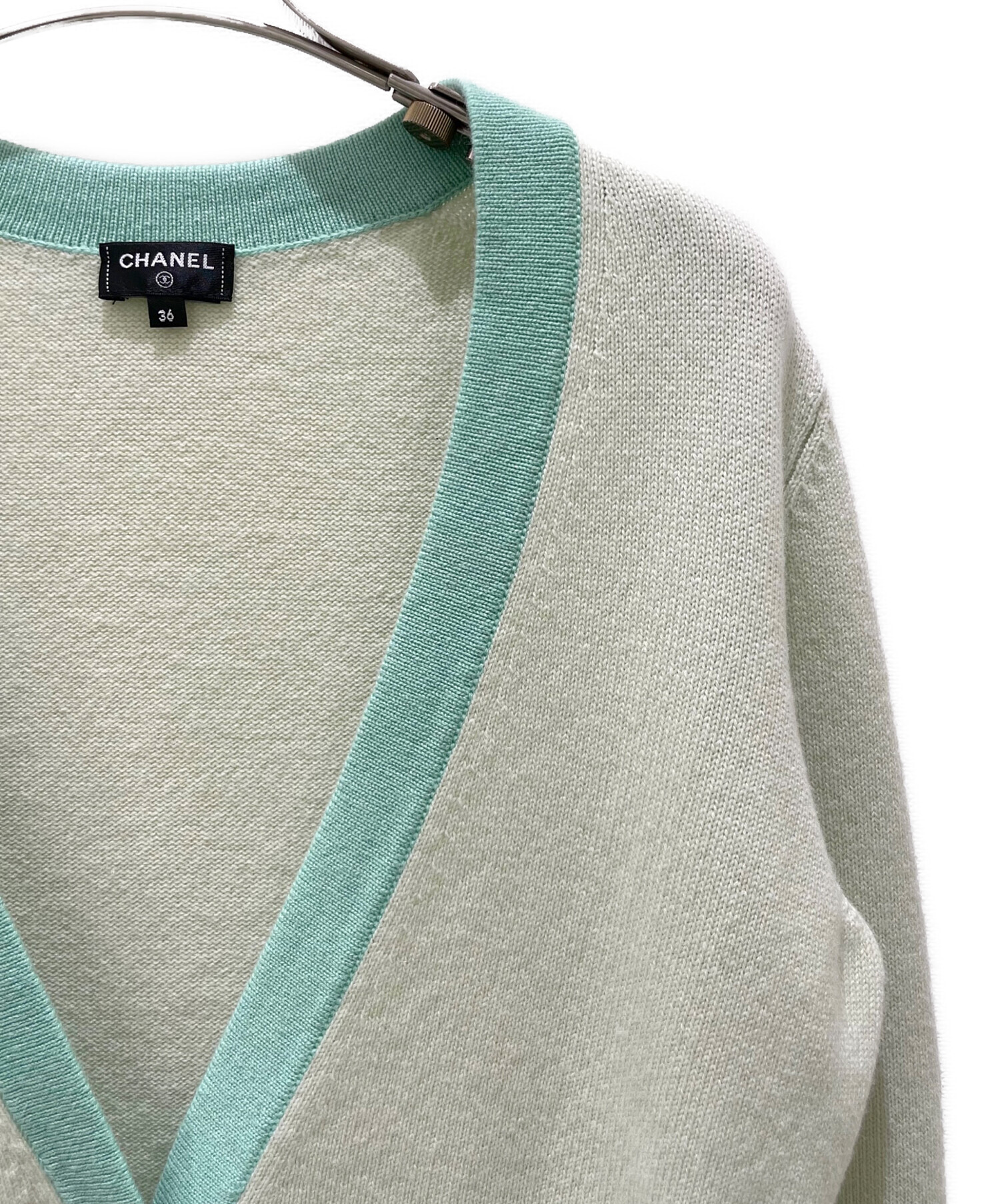 中古・古着通販】CHANEL (シャネル) ココボタンカシミヤカーディガン