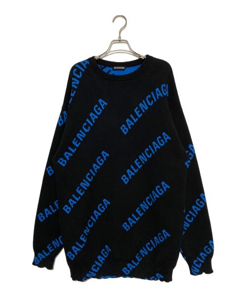 中古・古着通販】BALENCIAGA (バレンシアガ) オールオーバーロゴニット