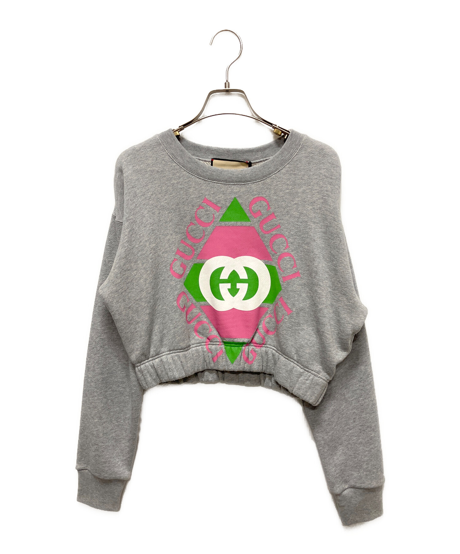 中古・古着通販】GUCCI (グッチ) Gucci Gray Pink Logo Cropped Long