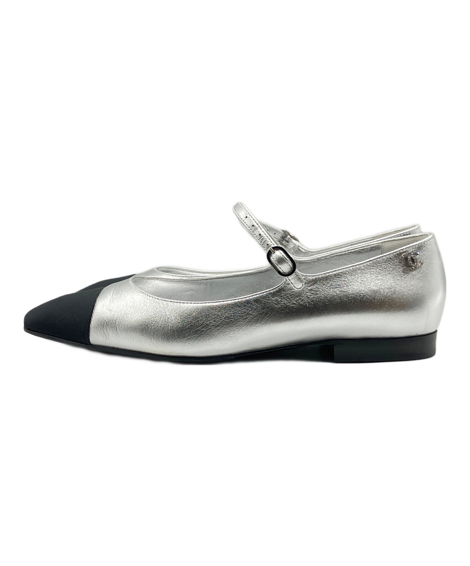 中古・古着通販】CHANEL (シャネル) フラットパンプス ブラック