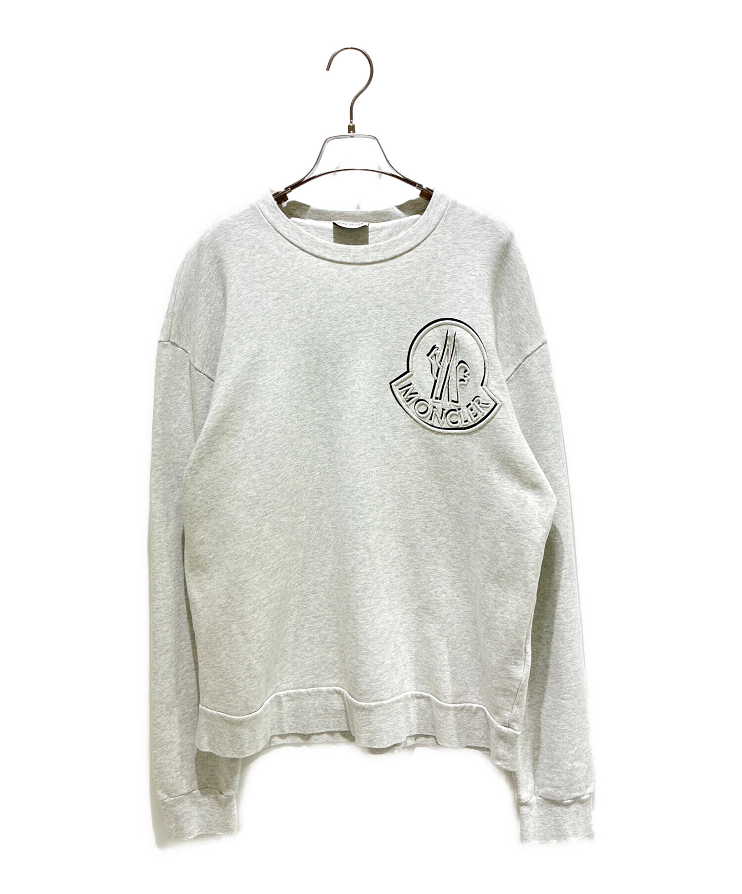 中古・古着通販】MONCLER (モンクレール) ロゴスウェット グレー