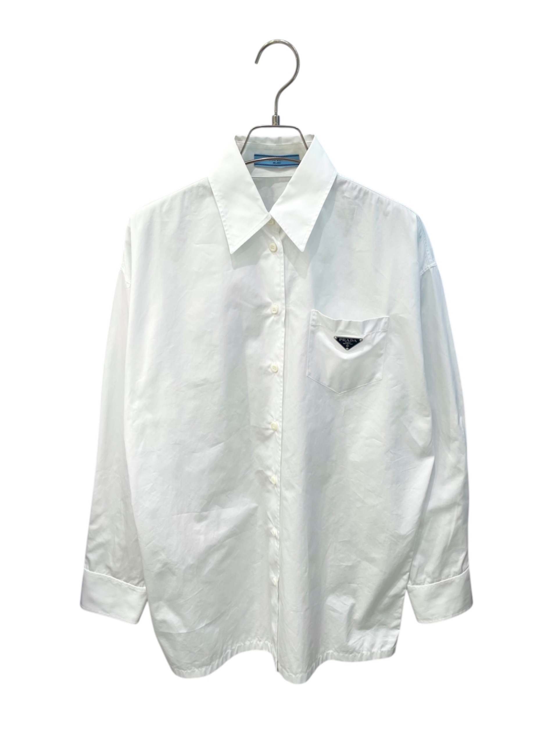 中古・古着通販】PRADA (プラダ) トライアングルロゴポプリンシャツ