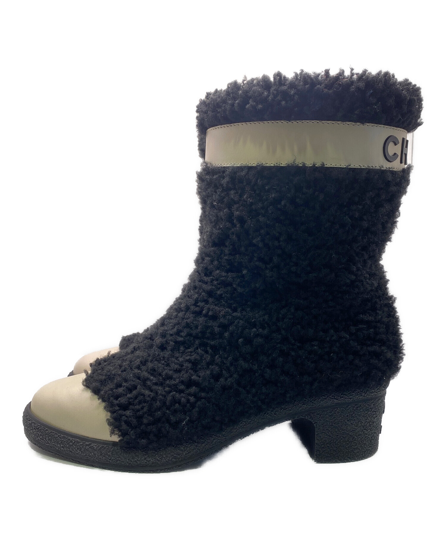 中古・古着通販】CHANEL (シャネル) バイカラー ムートンブーツ
