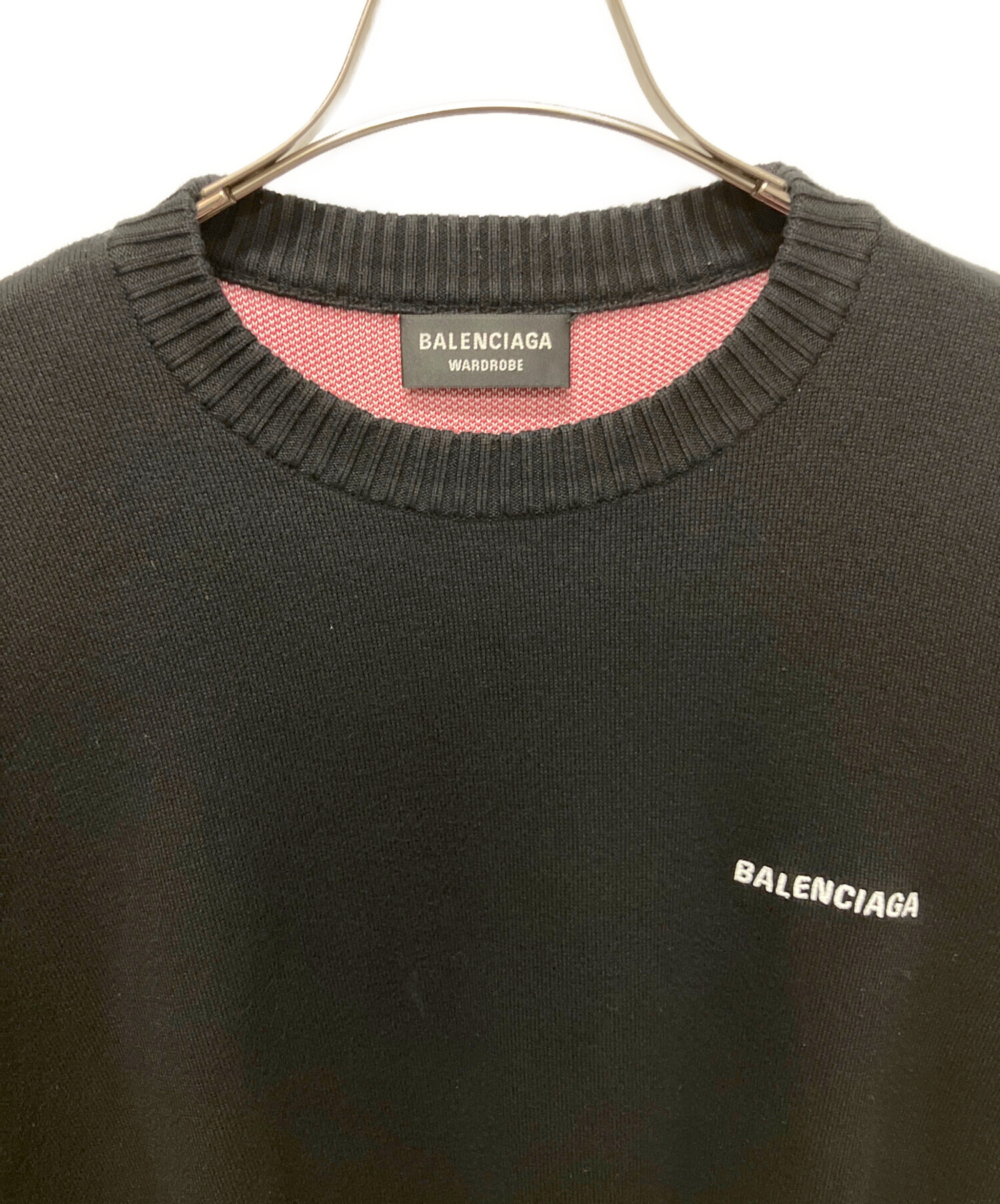 中古・古着通販】BALENCIAGA (バレンシアガ) ロゴ刺繍リブニット