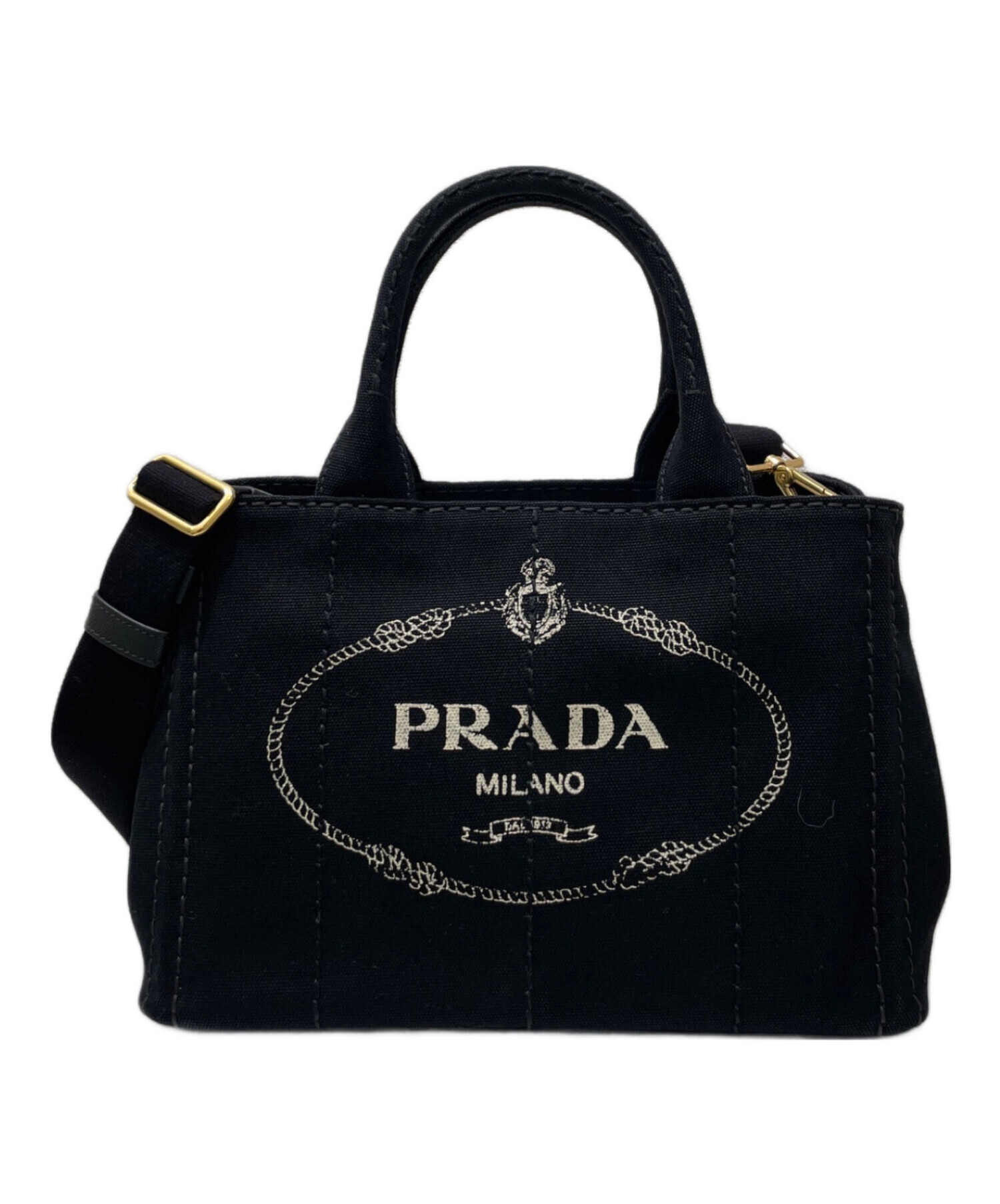 中古・古着通販】PRADA (プラダ) カナパ ショルダーバッグ ブラック