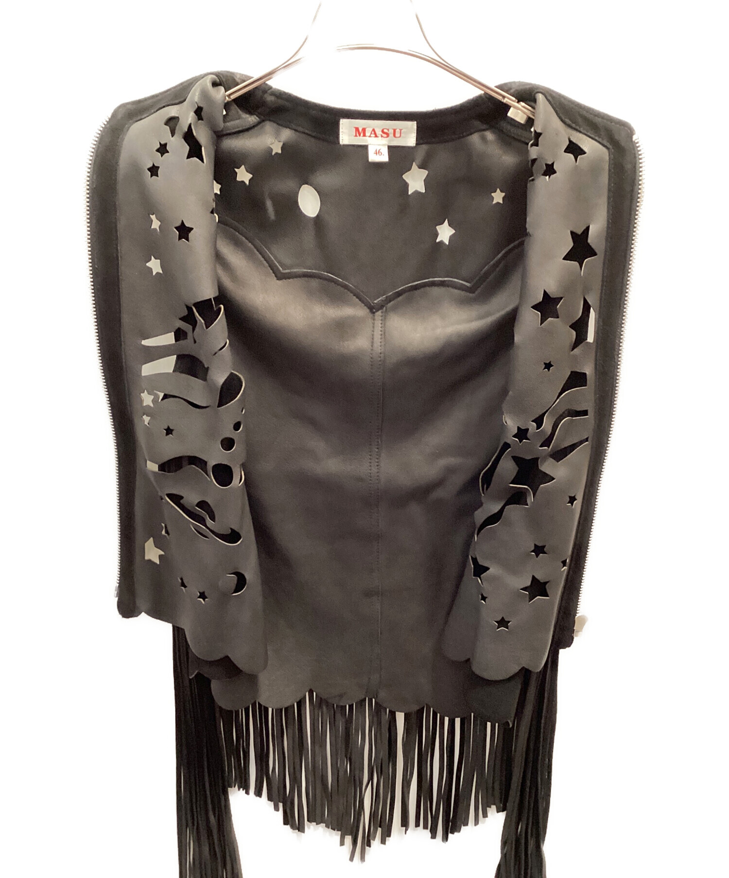 中古・古着通販】masu (エムエーエスユー) DREAM CUTTING LEATHER VEST