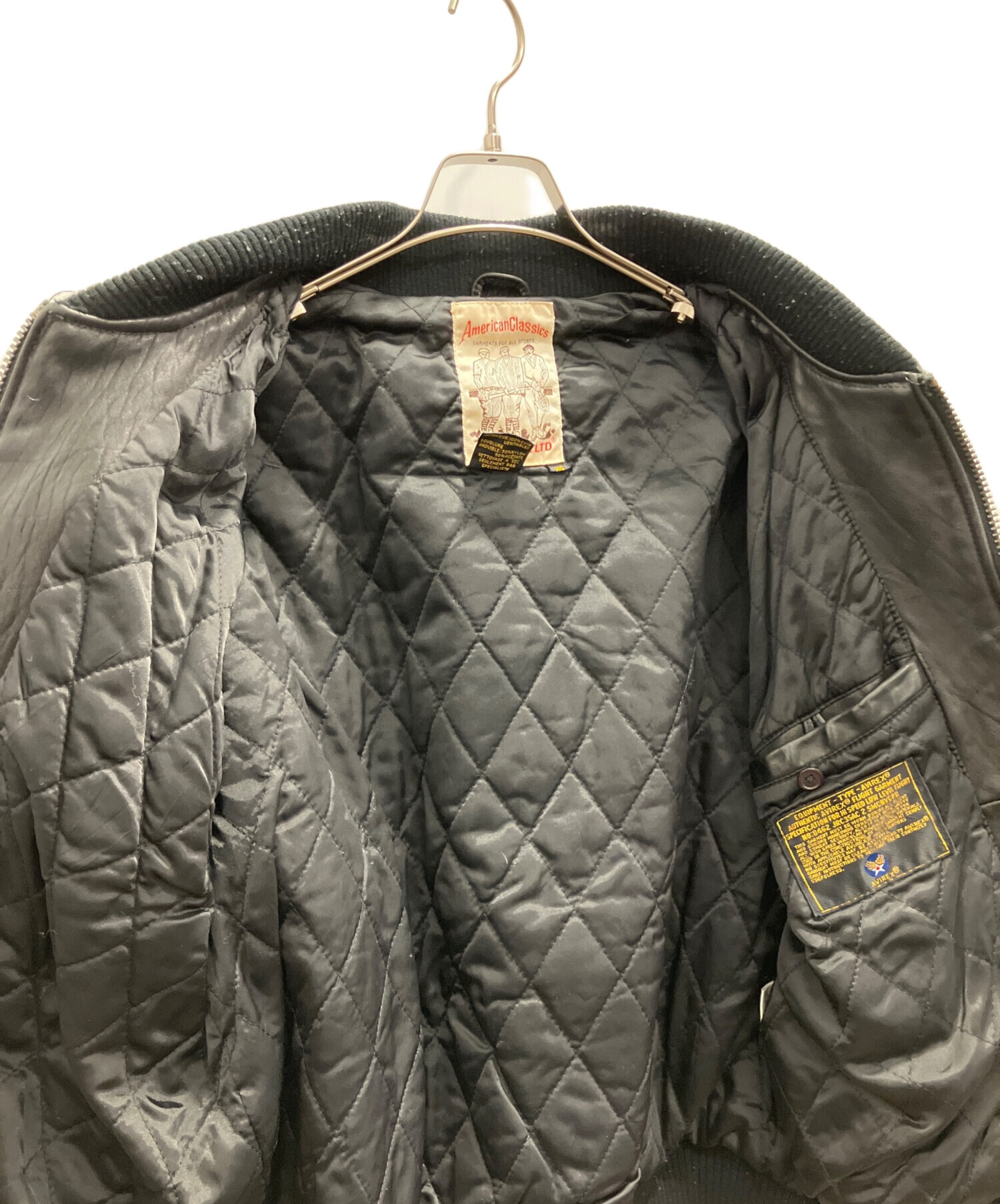 中古・古着通販】AVIREX (アヴィレックス) スタジャン ブラック サイズ