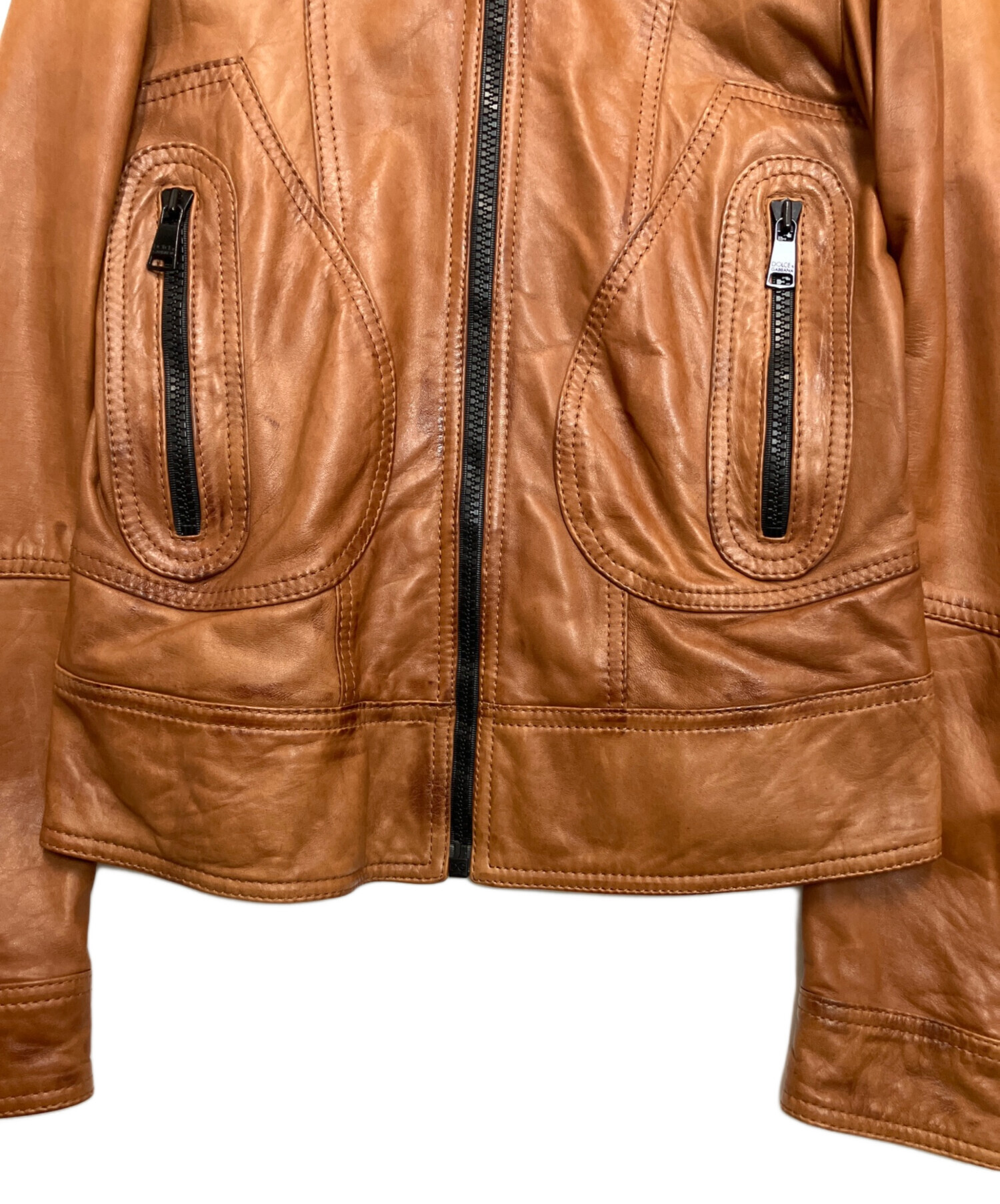 中古・古着通販】DOLCE & GABBANA (ドルチェ＆ガッバーナ) ラムレザー