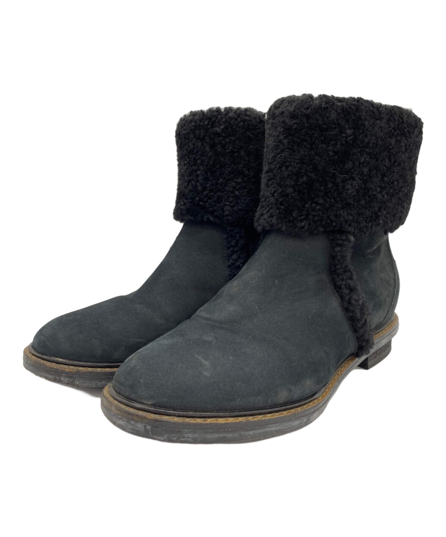 中古・古着通販】FENDI (フェンディ) ムートンブーツ ブラック サイズ