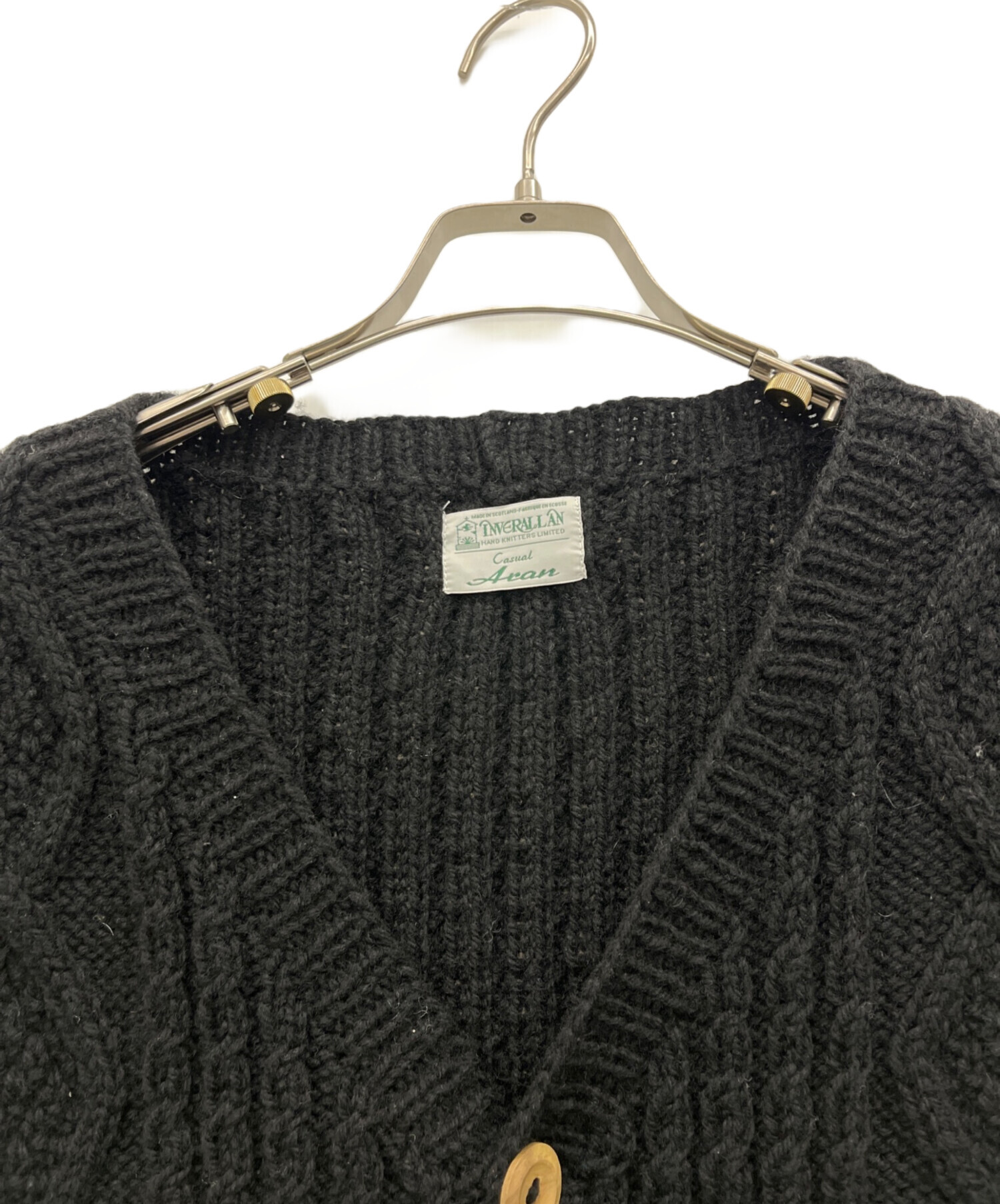 中古・古着通販】INVERALLAN (インバーアラン) ニットベスト ブラック