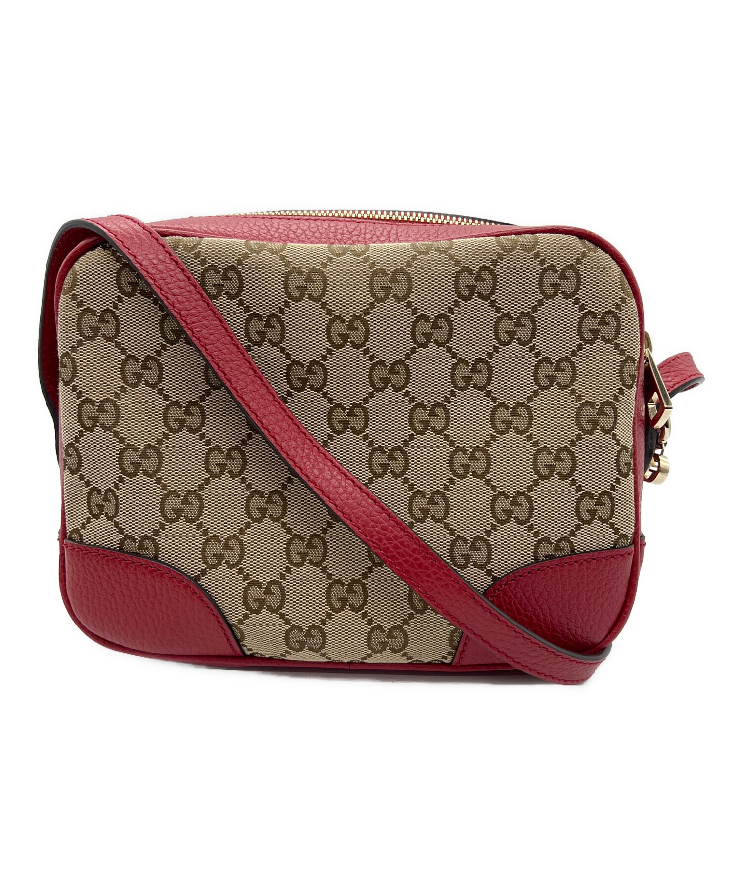 中古・古着通販】GUCCI (グッチ) ショルダーバッグ ベージュ×レッド