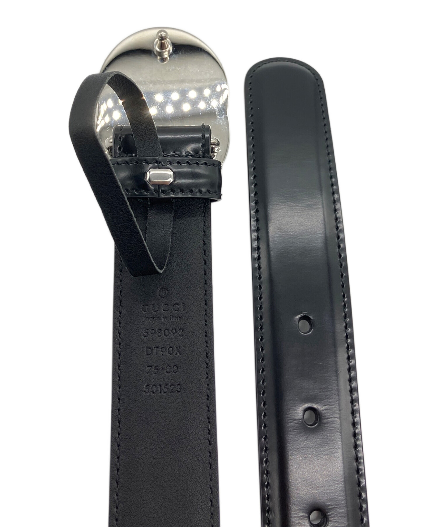 中古・古着通販】GUCCI (グッチ) インターロッキングGレザーベルト