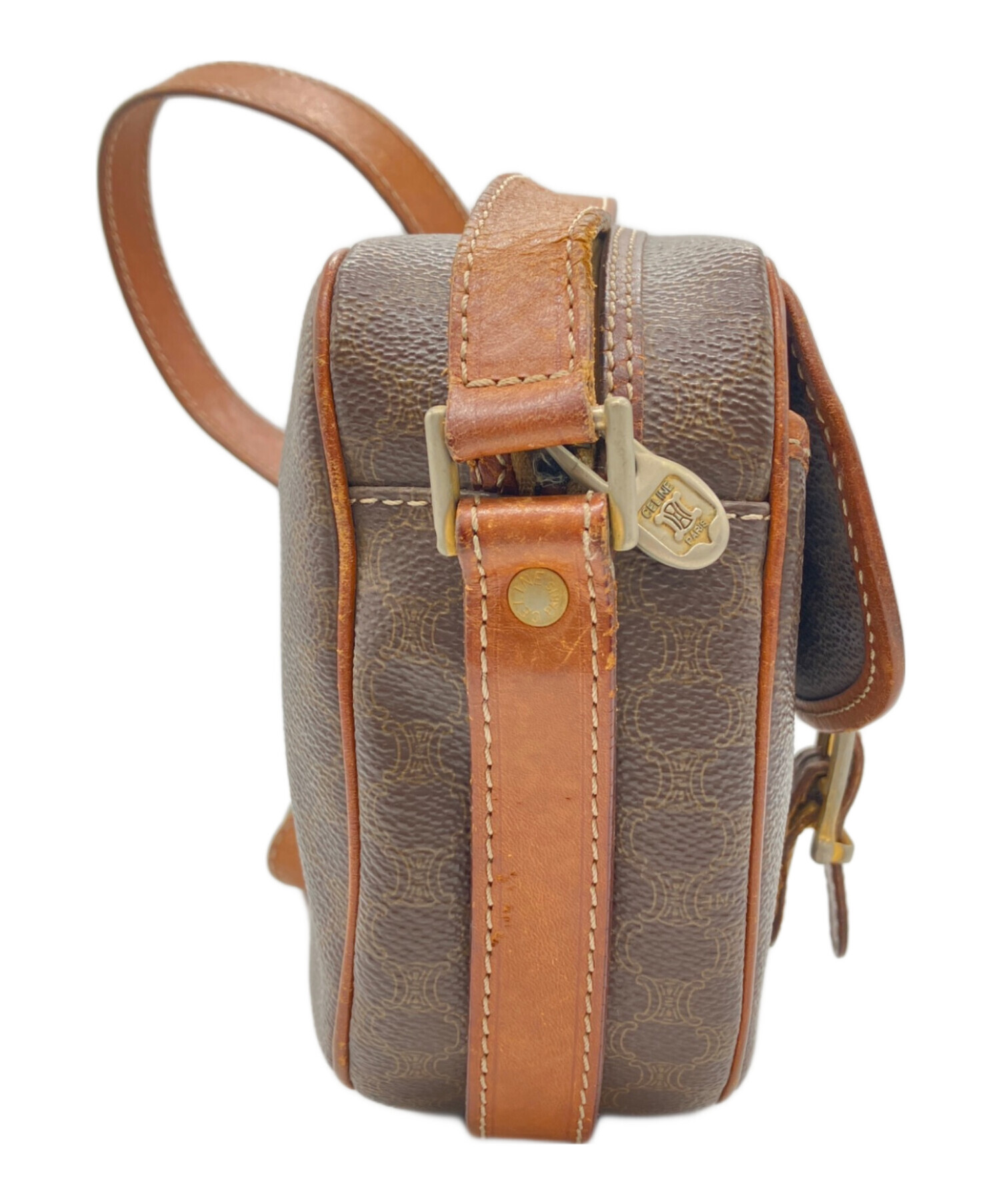 中古・古着通販】CELINE (セリーヌ) マカダム柄ショルダーバッグ