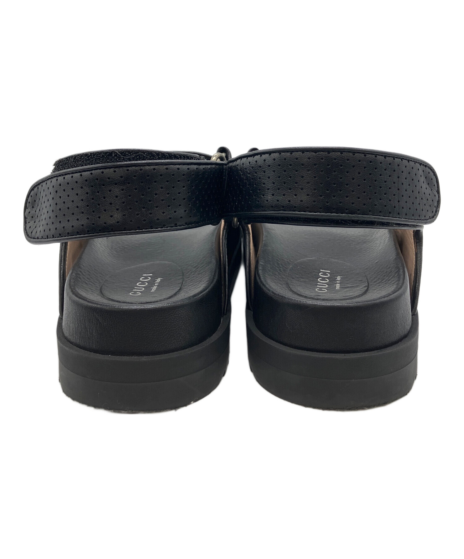 美品】GUCCI バンブー ブラック ストラップサンダル サイズ7 1/2 美品