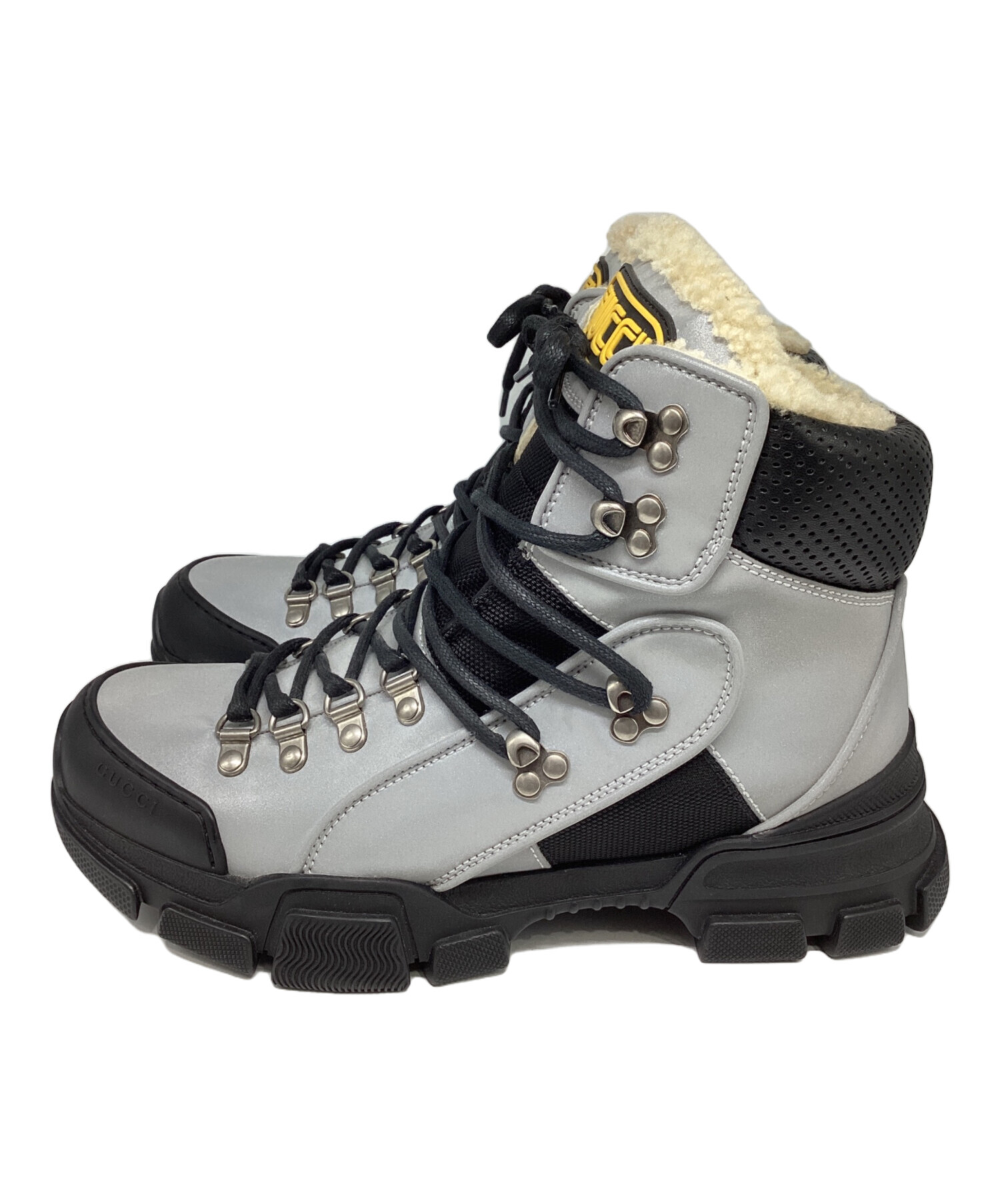 中古・古着通販】GUCCI (グッチ) スノーブーツ グレー サイズ:無し