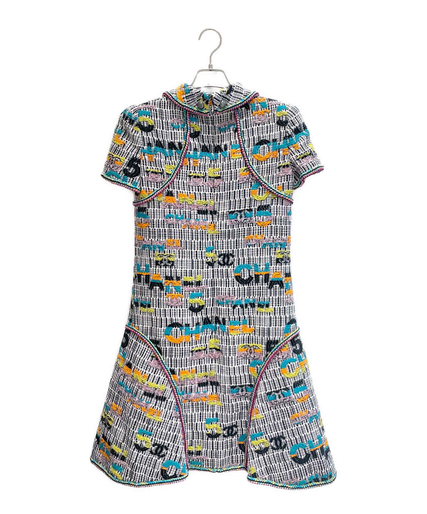 中古・古着通販】CHANEL (シャネル) マルチカラーツイードワンピース