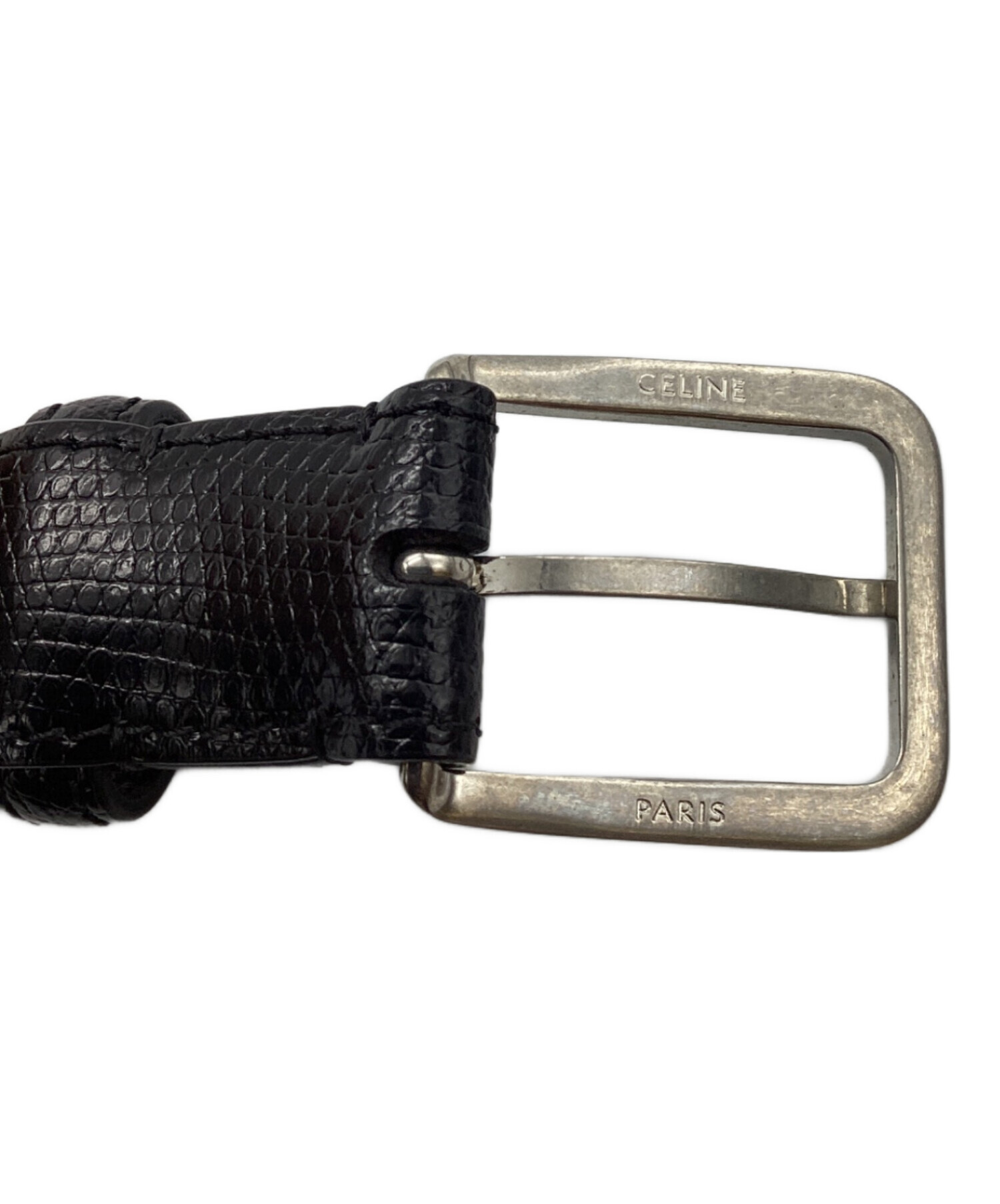 中古・古着通販】CELINE (セリーヌ) レザーベルト ブラック サイズ