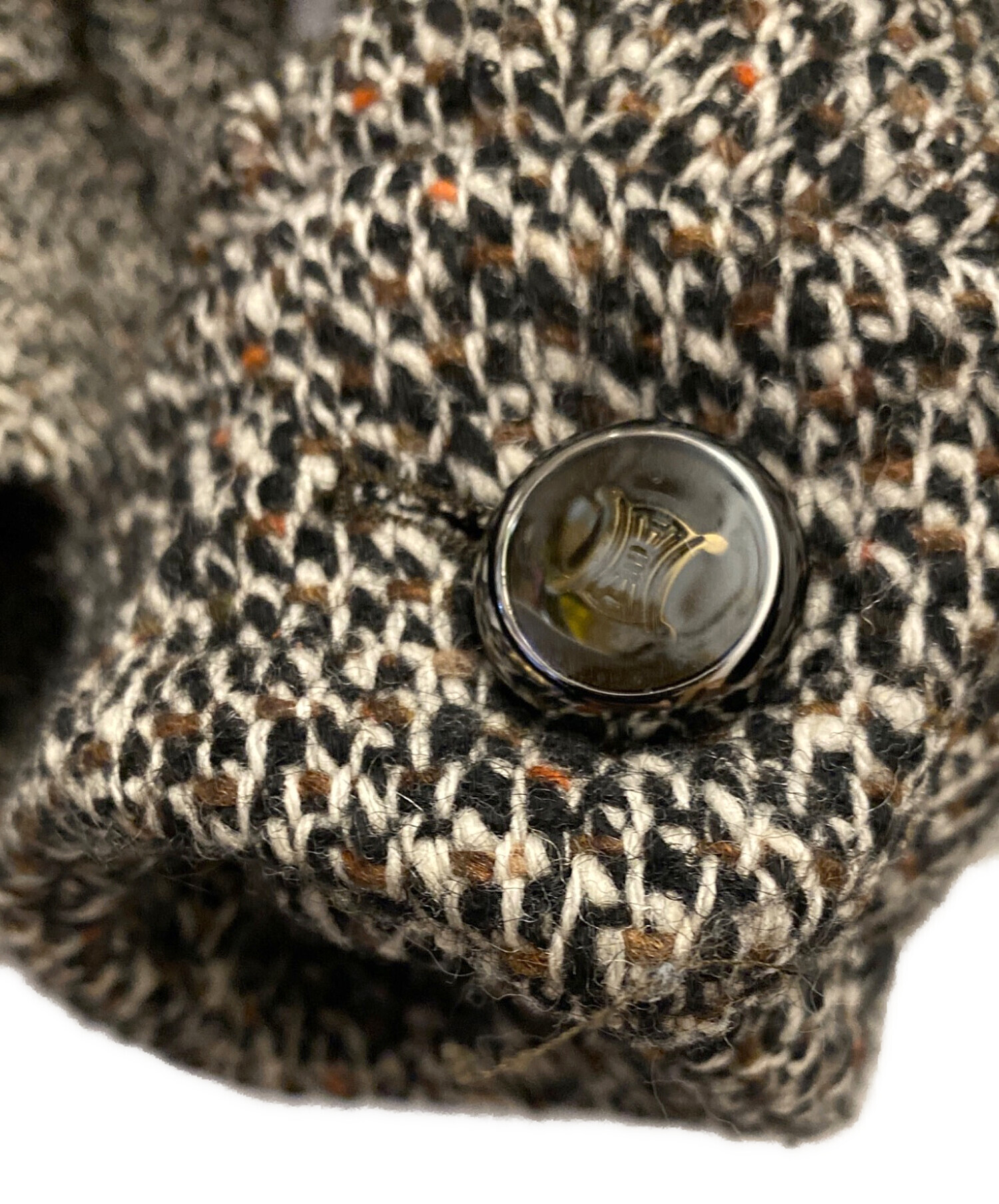 中古・古着通販】CELINE (セリーヌ) ツイードPコート グレー サイズ:36