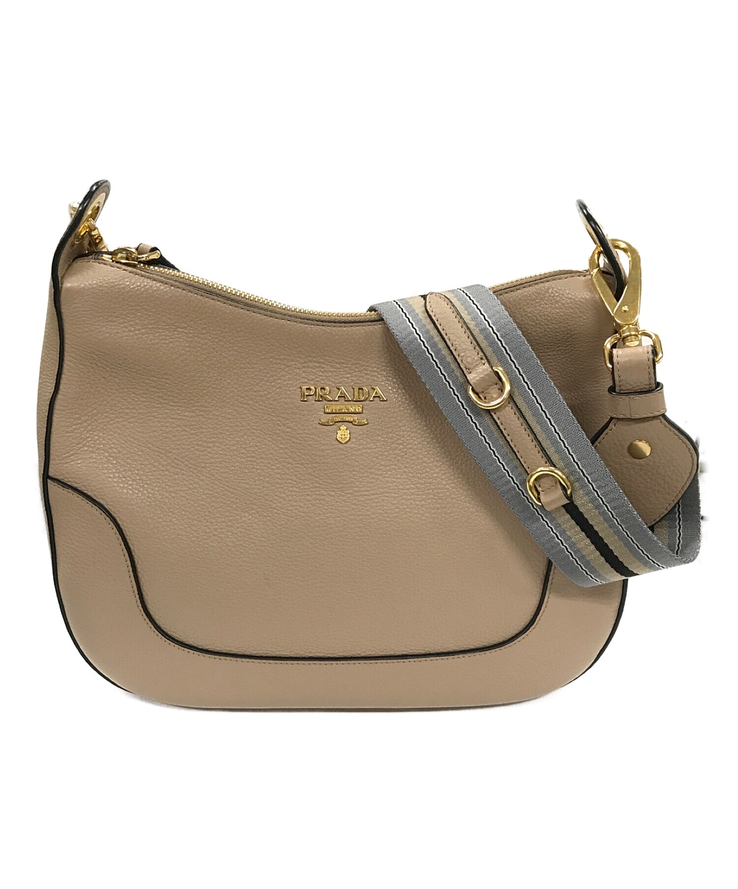 中古・古着通販】PRADA (プラダ) ショルダーバッグ ベージュ サイズ