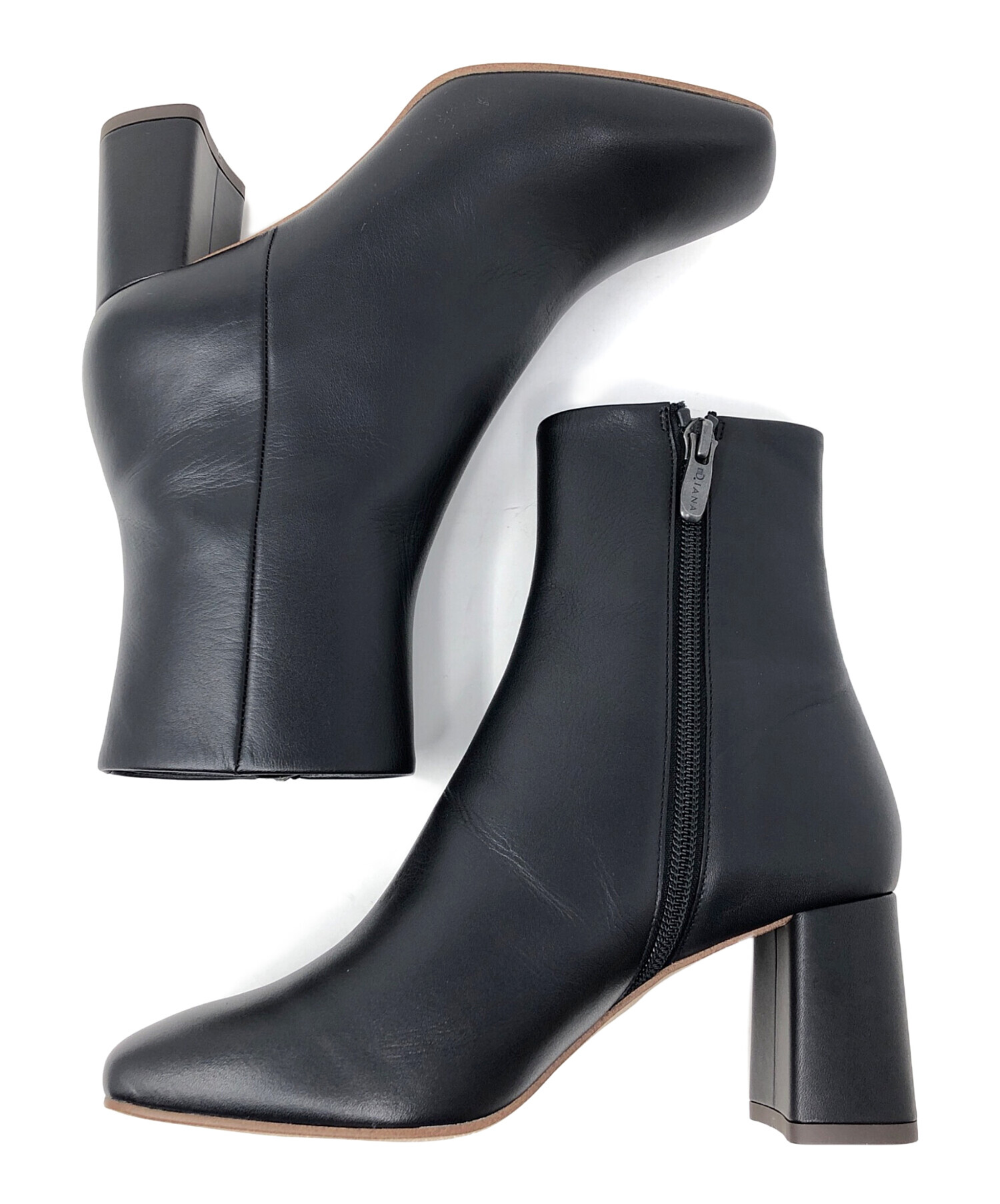 中古・古着通販】DIANA (ダイアナ) ショートブーツ ブラック サイズ:21