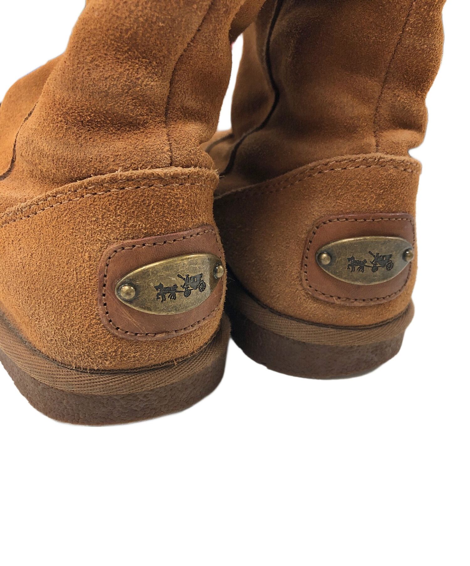 中古・古着通販】COACH (コーチ) ムートンブーツ ブラウン サイズ:23.5