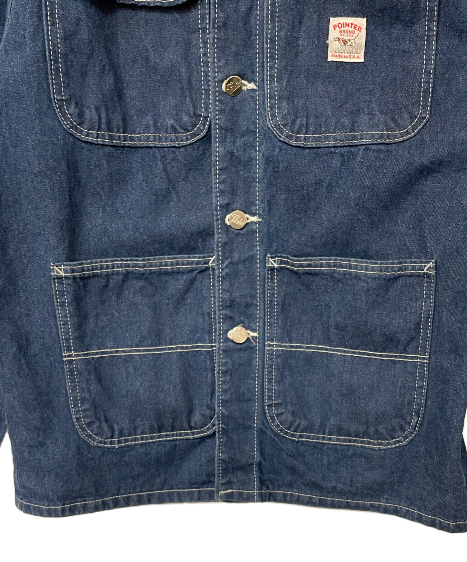 中古・古着通販】Pointer (ポインター) デニムカバーオール ネイビー